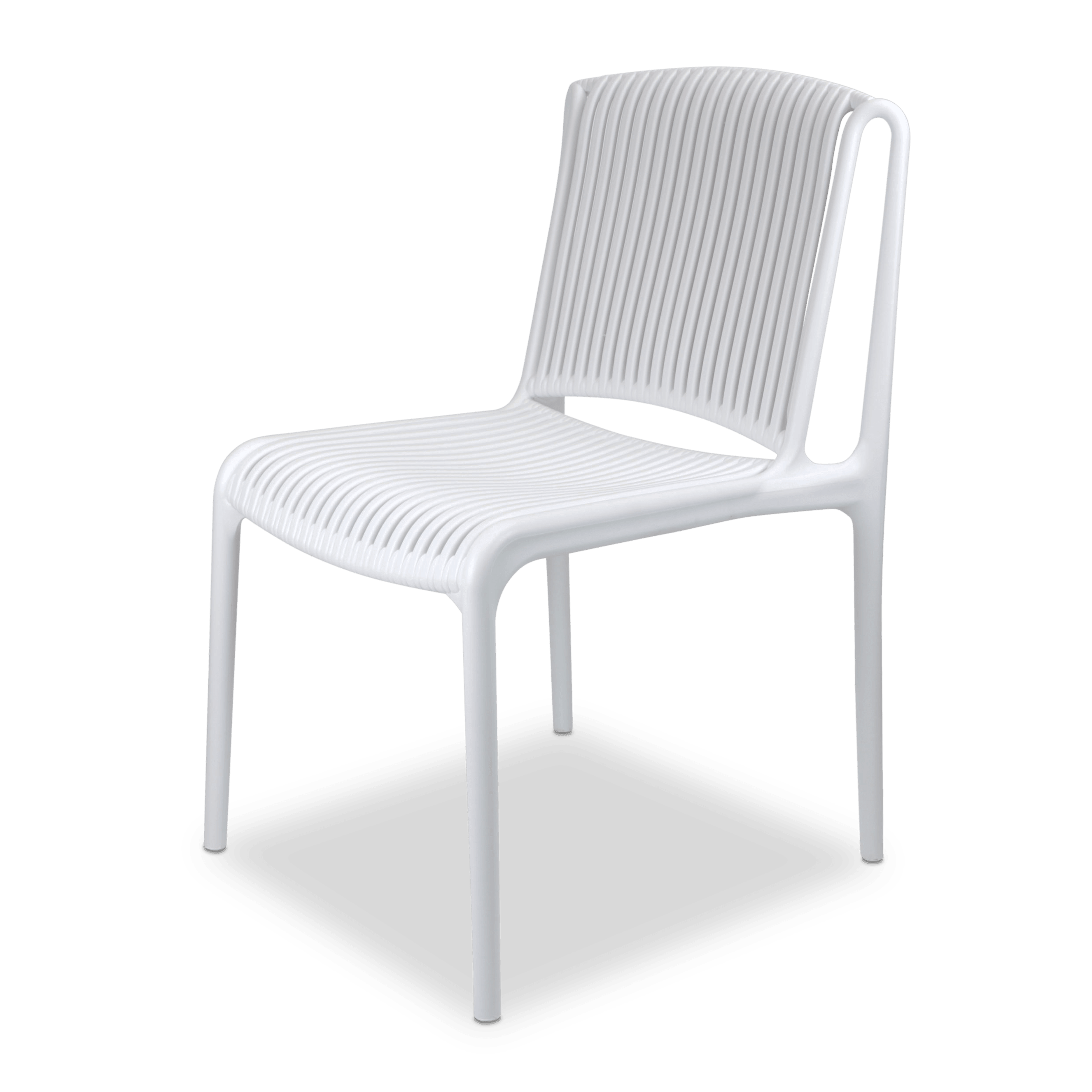 Paros UV Plastic Outdoor Chair (PP) in Arctic White