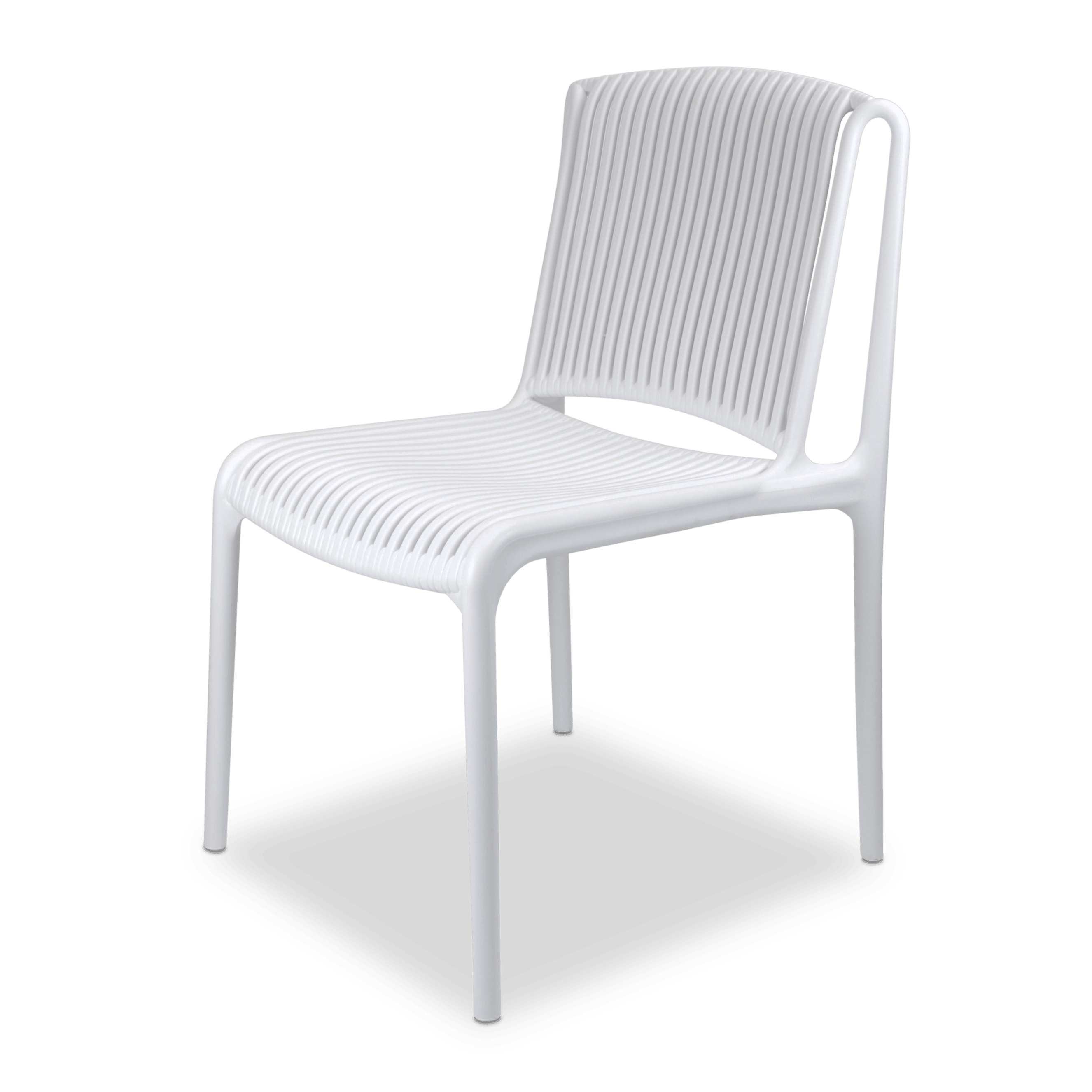 Trieste 7pc Dining Set with UV Plastic Outdoor Dining Chairs