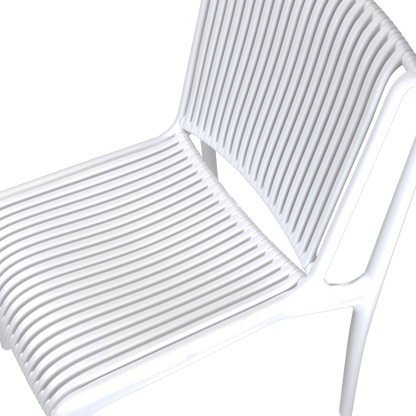 Paros UV Plastic Outdoor Chair (PP) in Arctic White