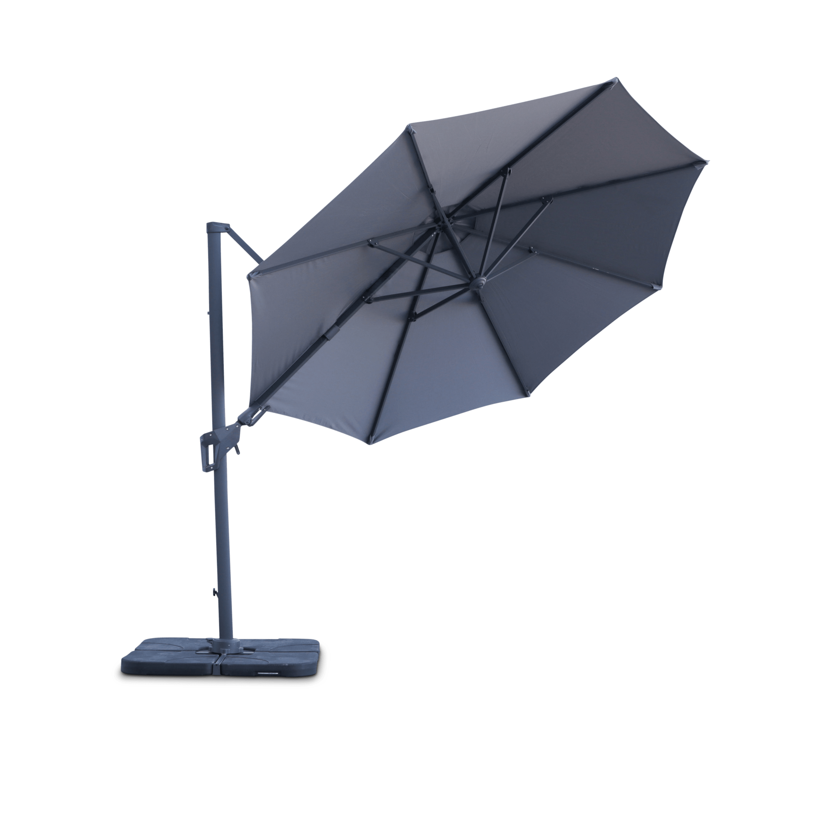 Resort 3m Octagonal Premium Outdoor Umbrella in Charcoal Olefin Fabric and Aluminium Frame - The Furniture Shack