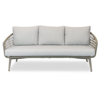 Antigua 3 Seater in Taupe with Dune Olefin Cushions and Rope