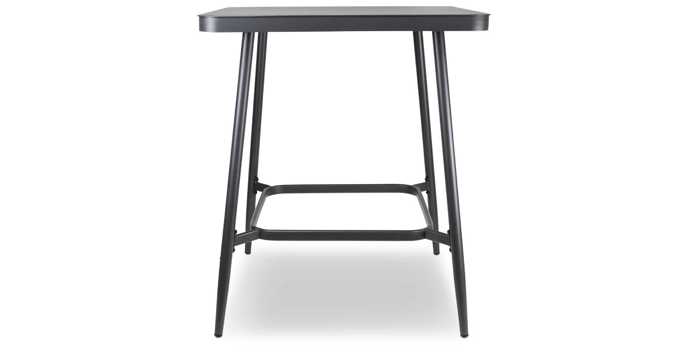 Amalfi Square Bar Table in Gunmetal Aluminium