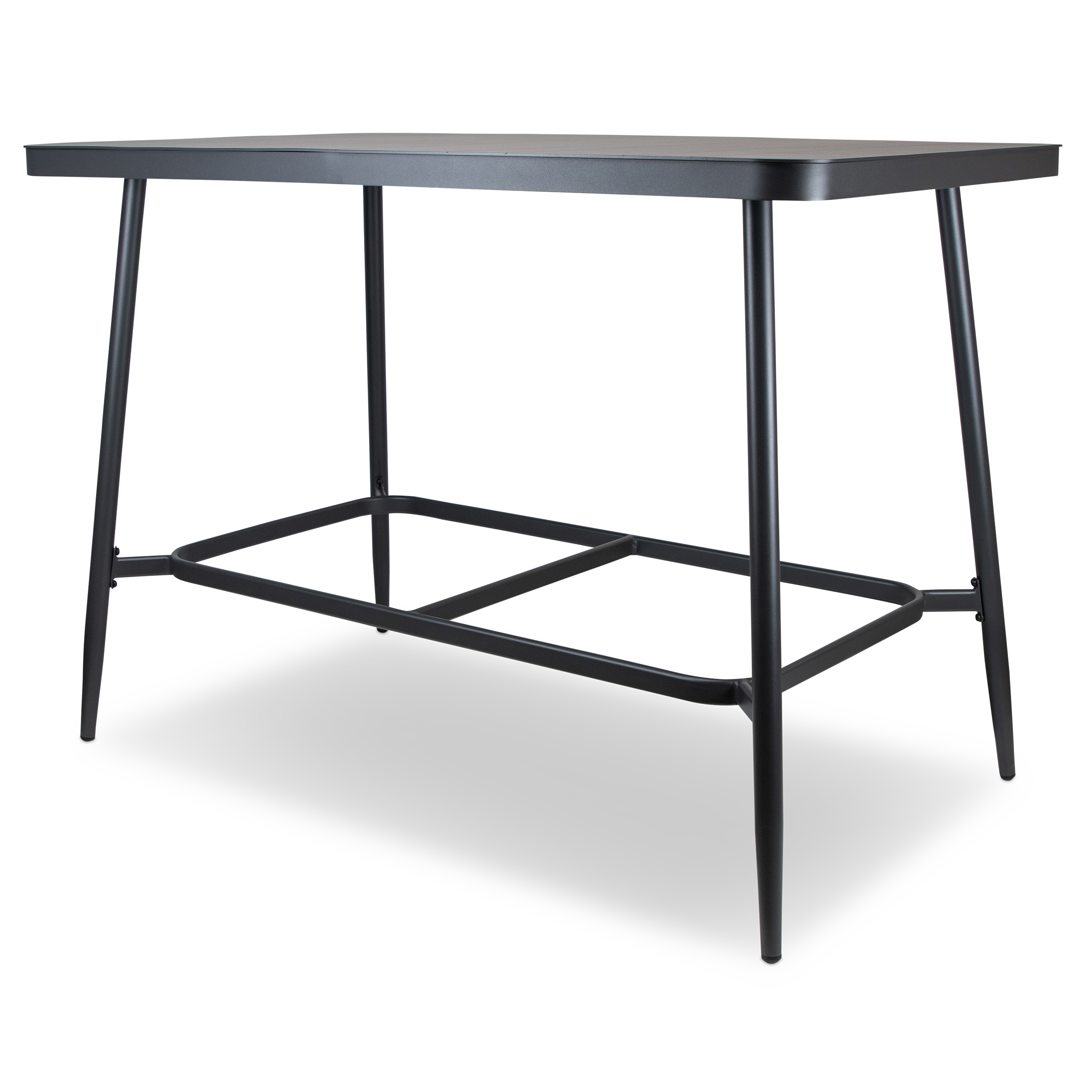 Amalfi Rectangle 5pc Bar Suite in Gunmetal Aluminium