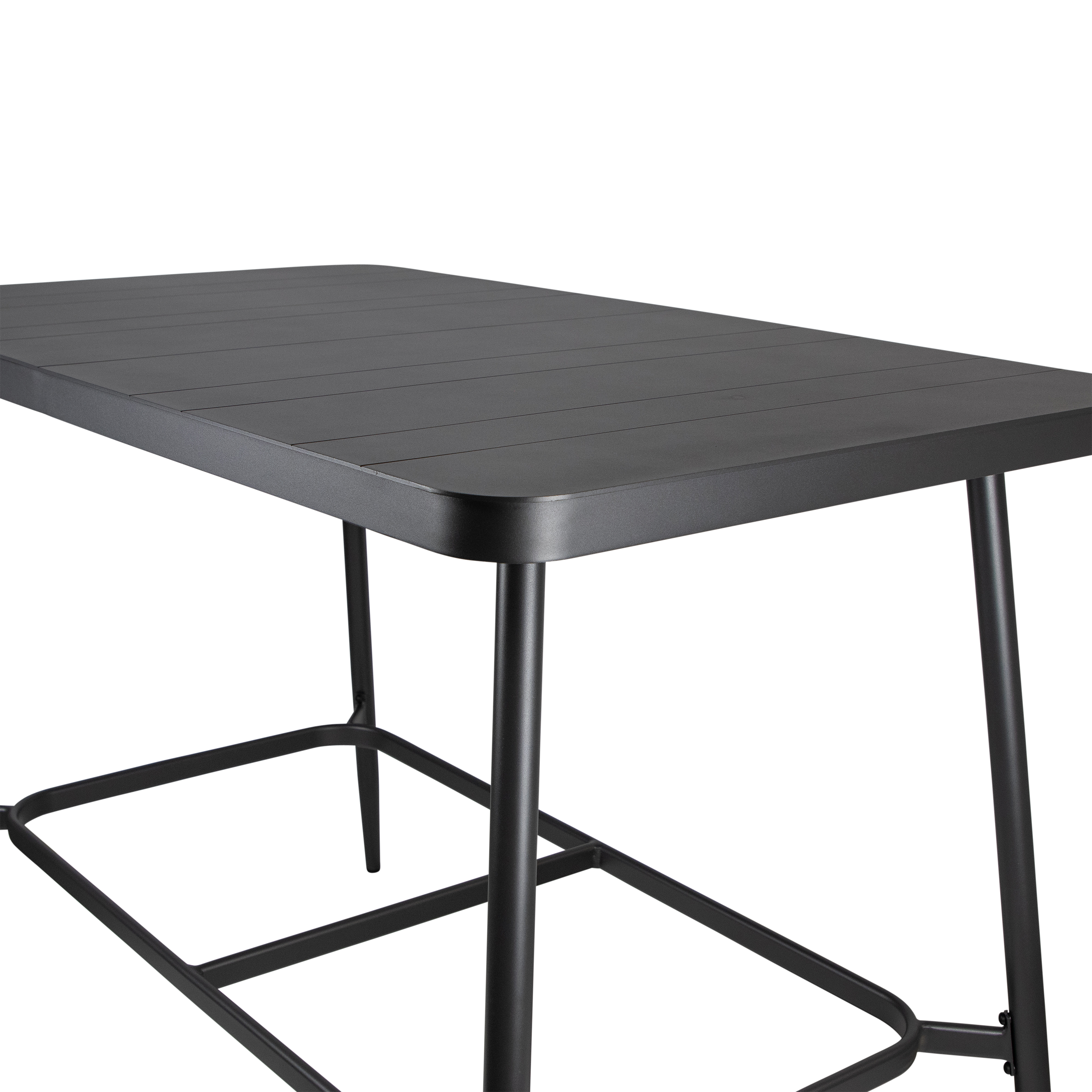 Amalfi Rectangle 5pc Bar Suite in Gunmetal Aluminium