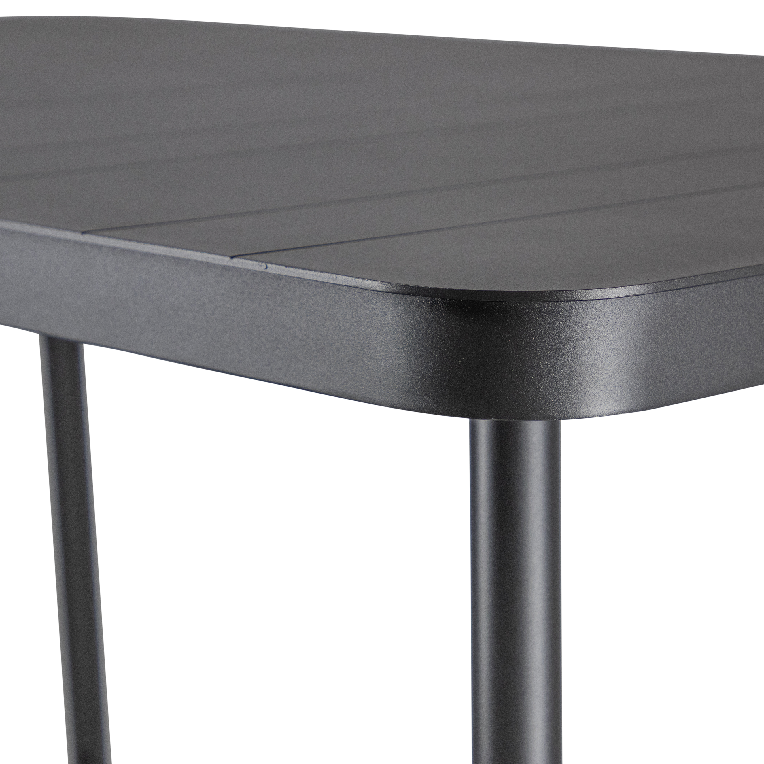 Amalfi Rectangle 5pc Bar Suite in Gunmetal Aluminium