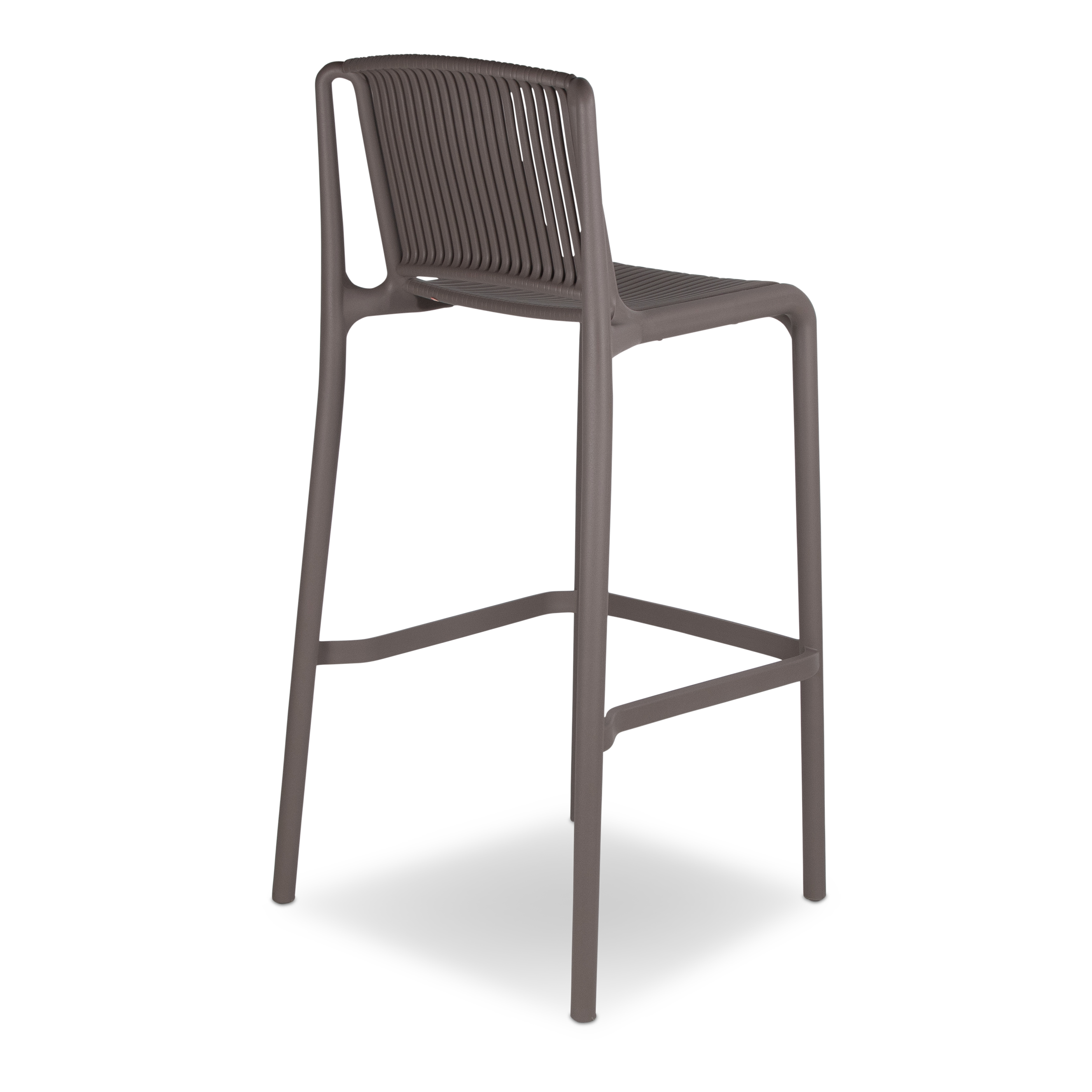 Paros UV Plastic Outdoor Bar Stool (PP) in Taupe