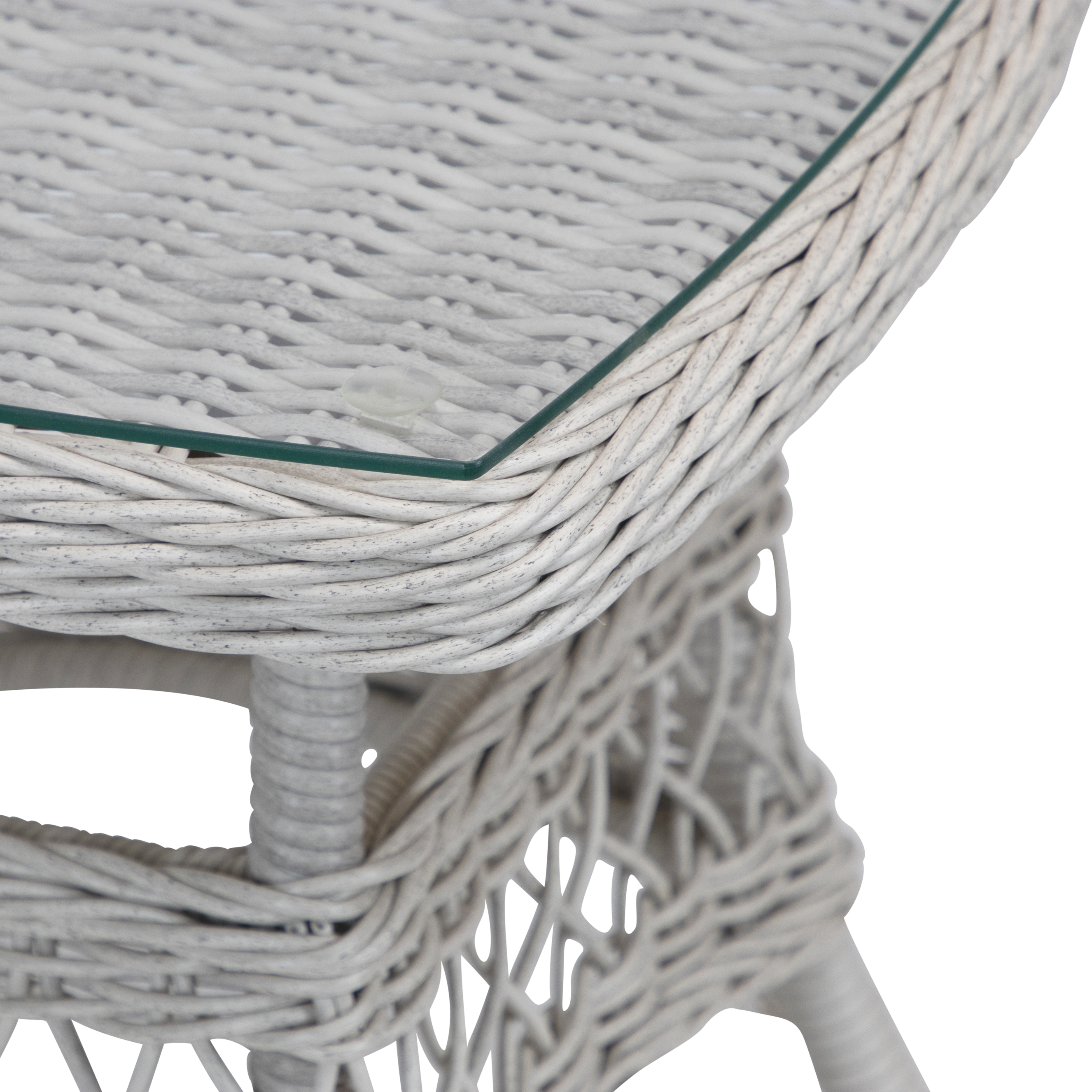 Hamptons Dining Chair 3pc Occasional in Surfmist Wicker and Dune Spunpoly Cushions