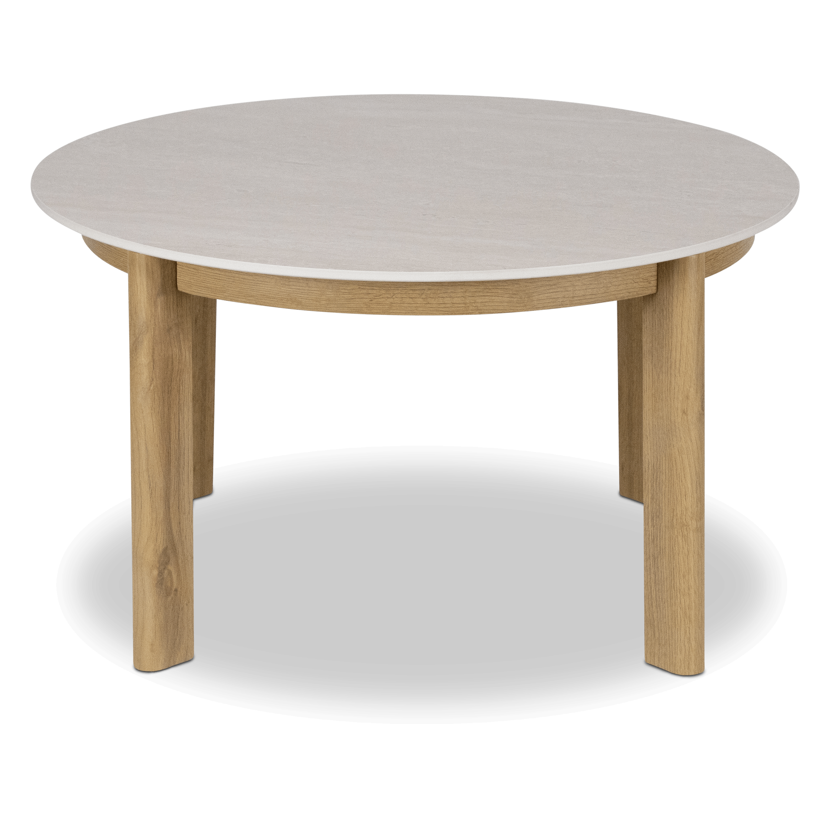 Daintree Side Table with Sintered Stone Top and Teak Look Aluminium Frame