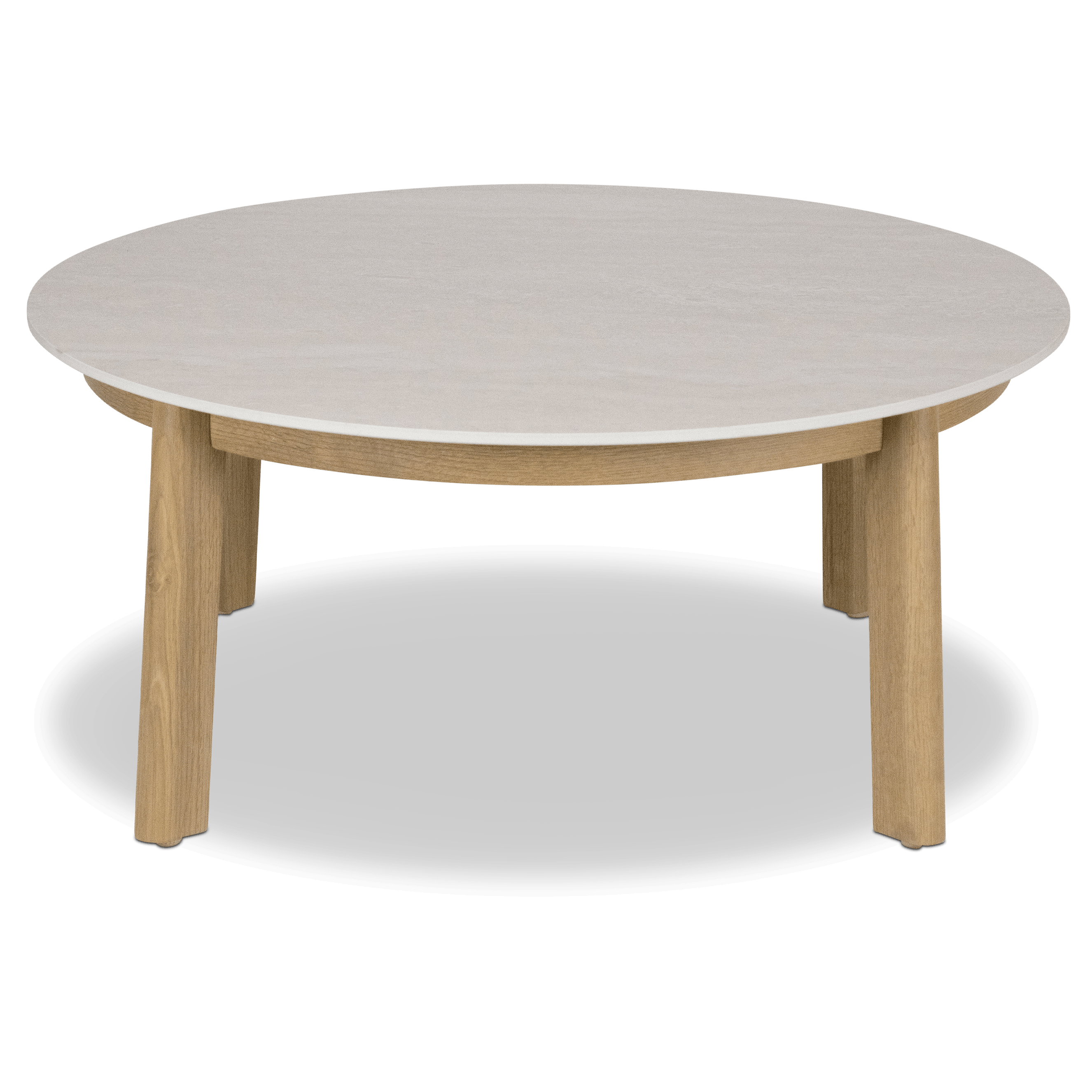 Daintree Coffee Table with Sintered Stone Top and Teak Look Aluminium Frame