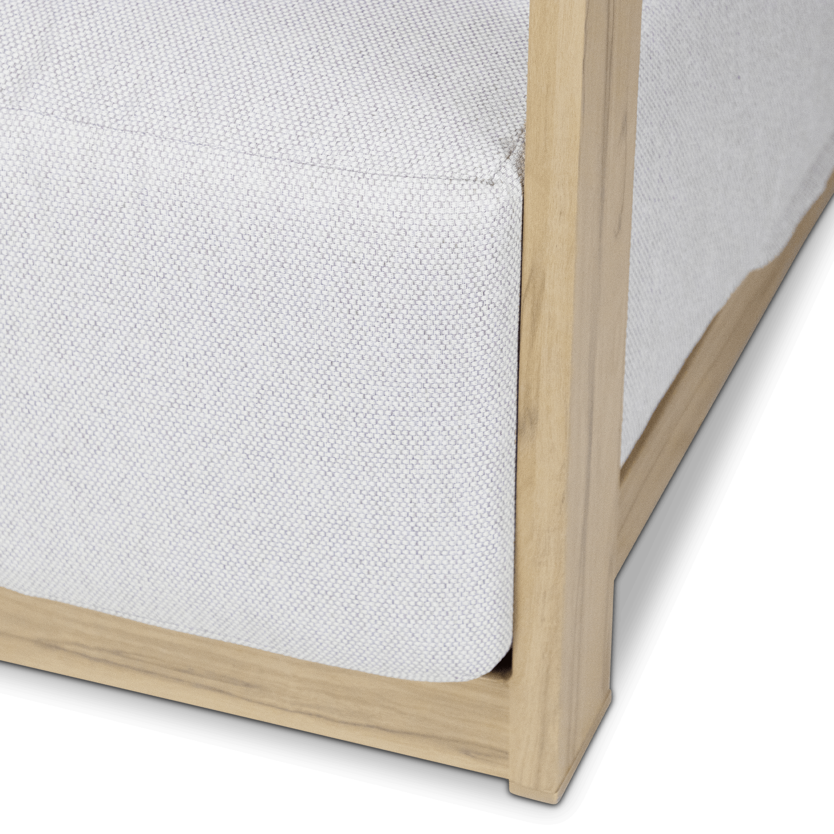 Eclipse 3 Seater in Soft Beige Olefin Cushions and Teak Finish Aluminium Frame
