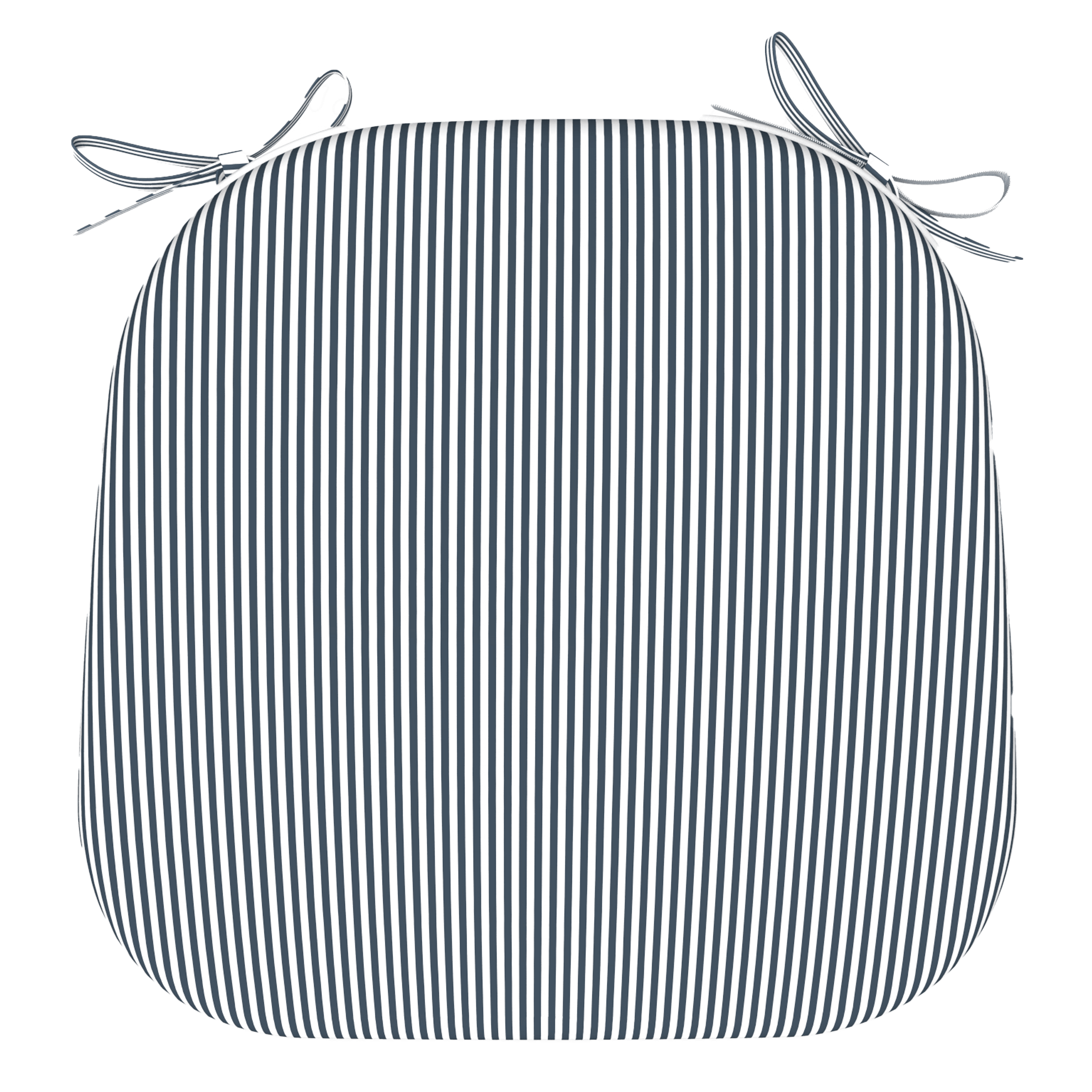Tahiti Marine Stripe Rounded Outdoor Chair Pad - 40x42x5cm
