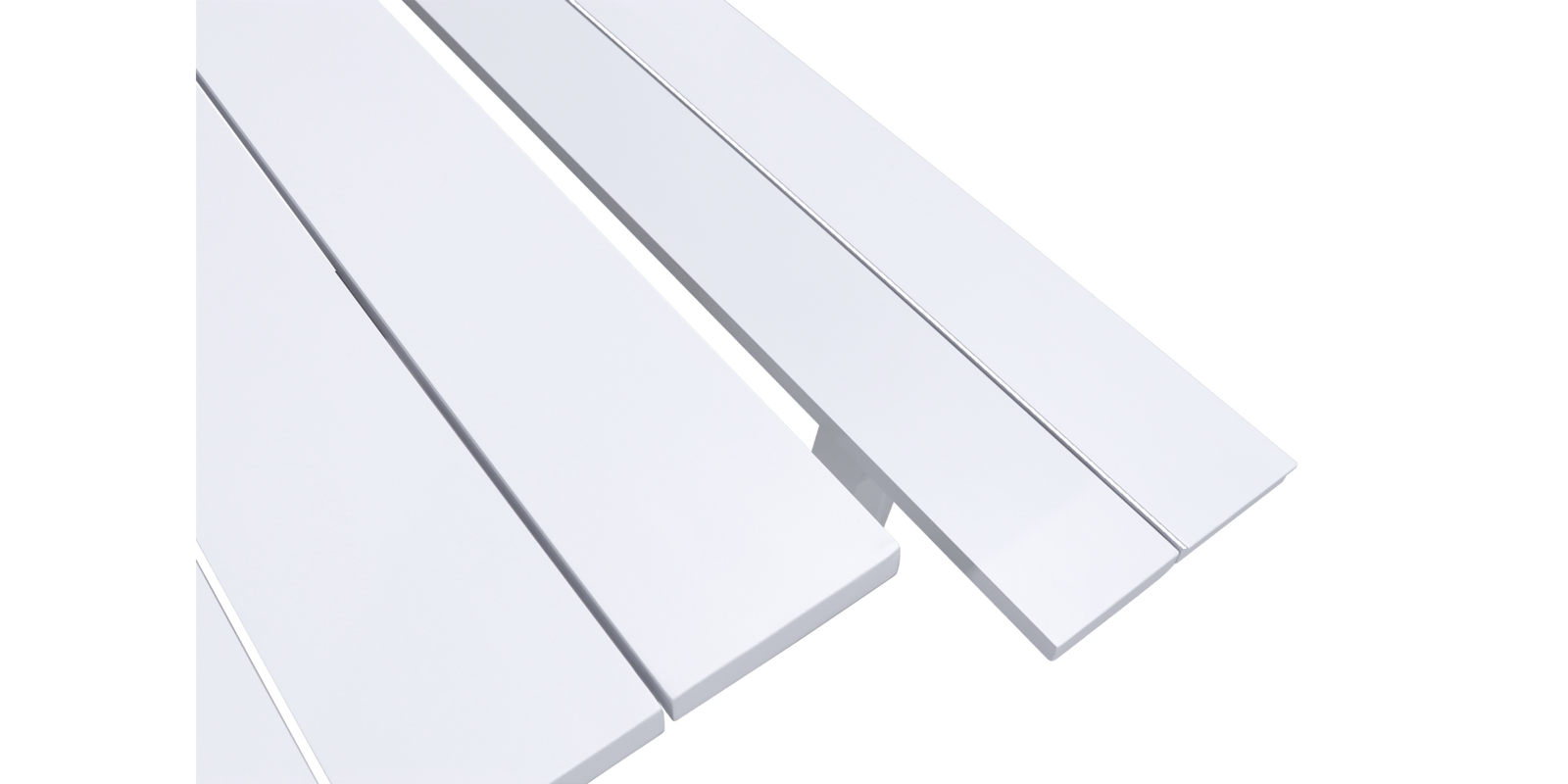 Mediterranean Dining Table and Bench Set in Arctic White Aluminium - The Furniture Shack