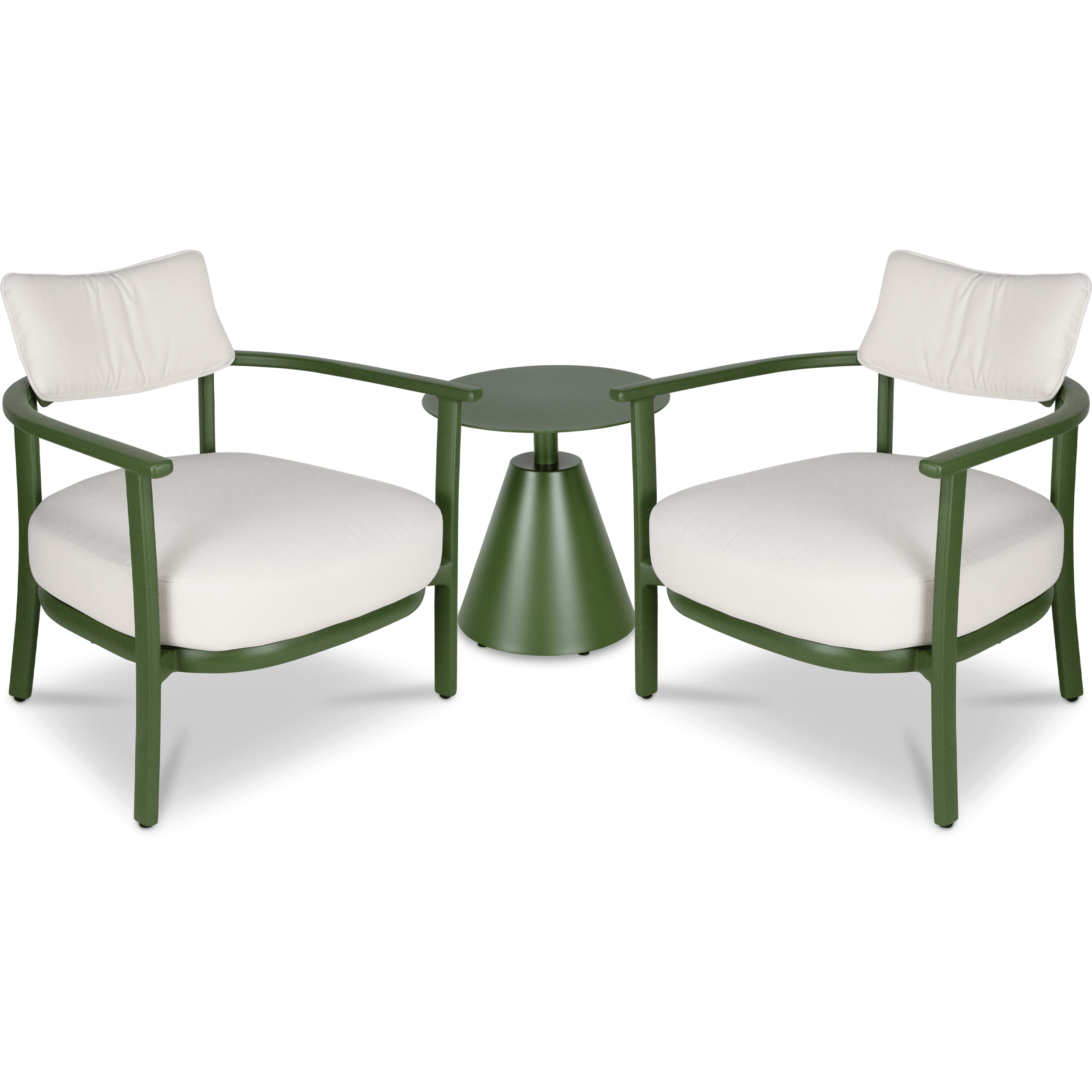 Monterra 3pc Occasional Set in Forest Green with Olefin Cushions