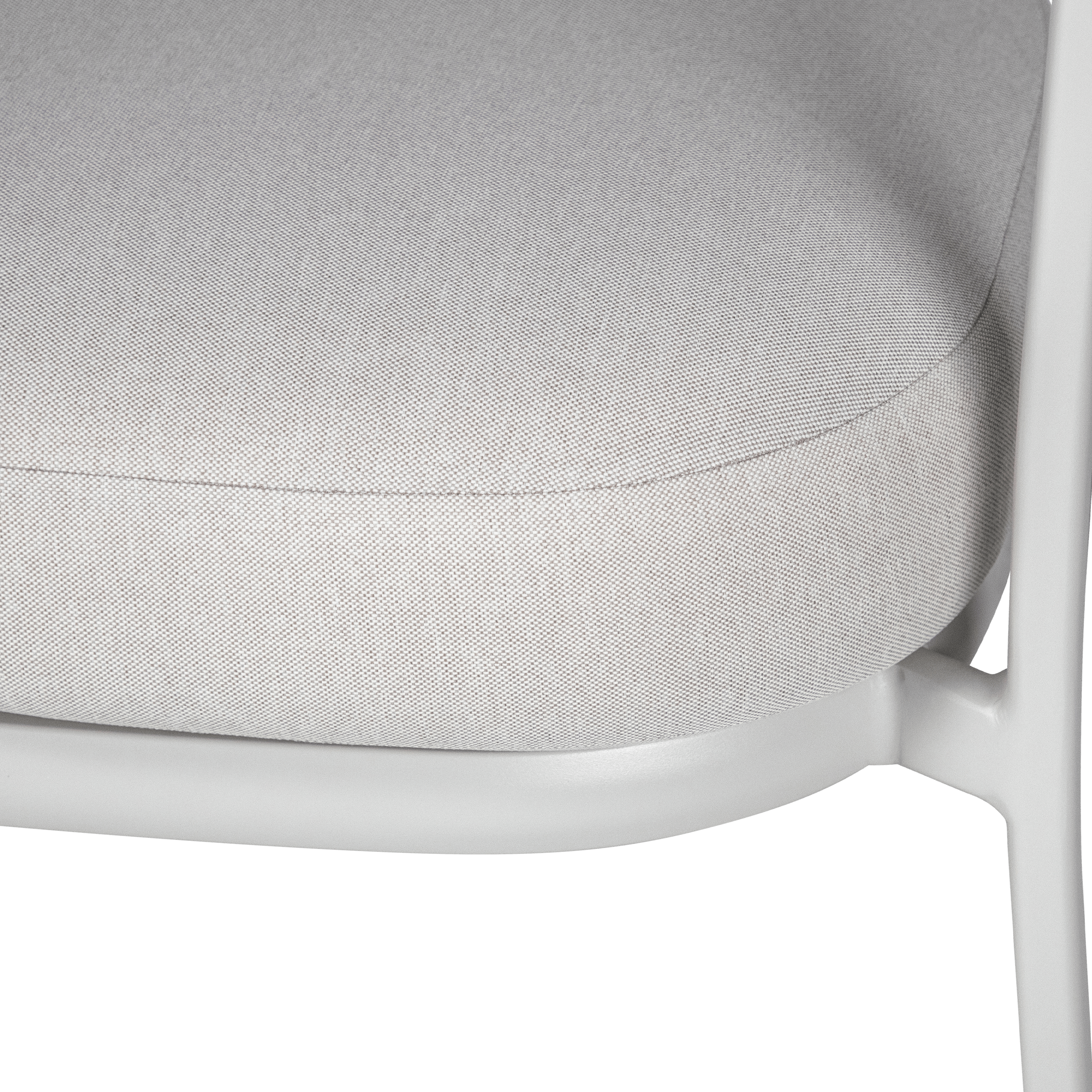 Monterra Occasional Chair in Silk Beige with Olefin Cushions and Removable Back Rest Cushion