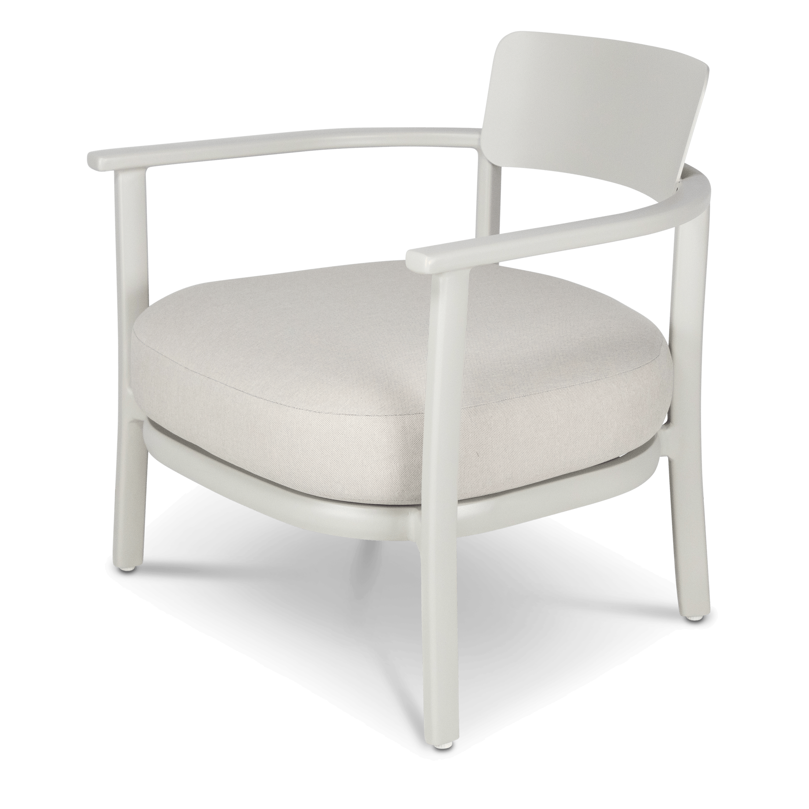 Monterra Occasional Chair in Silk Beige with Olefin Cushions and Removable Back Rest Cushion