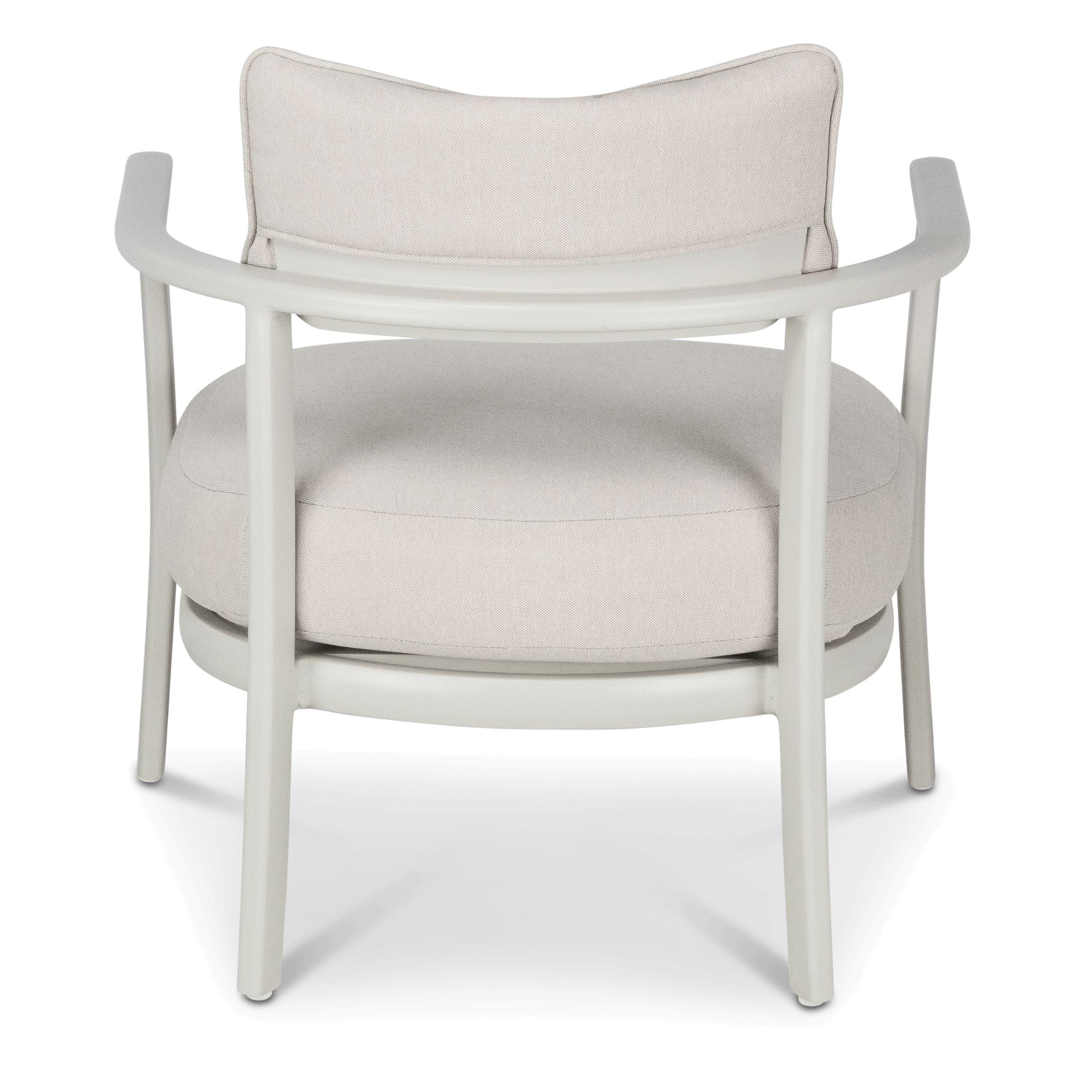 Monterra Occasional Chair in Silk Beige with Olefin Cushions and Removable Back Rest Cushion