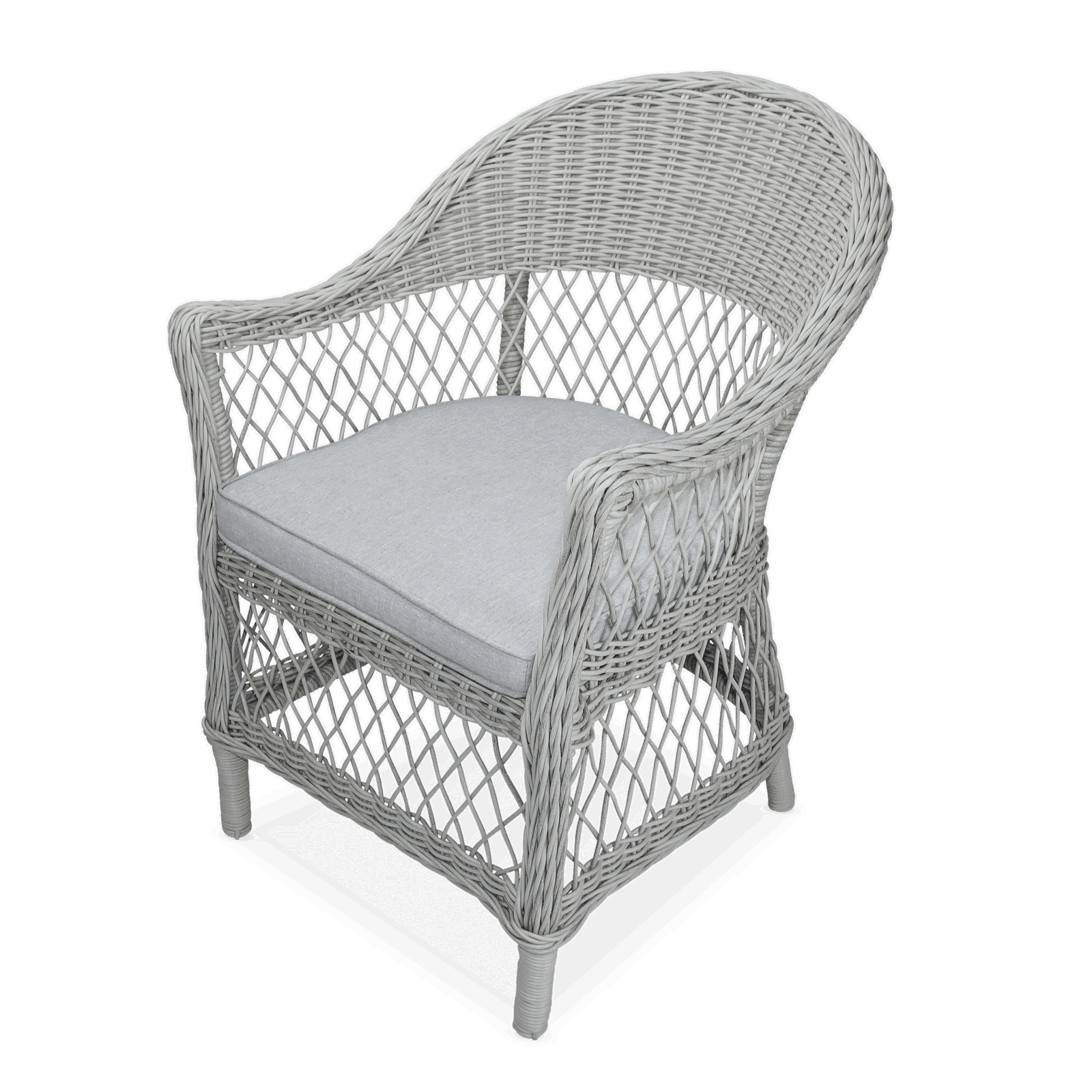 Morocco Outdoor Extension Table in Gunmetal with Wicker Chairs - The Furniture Shack