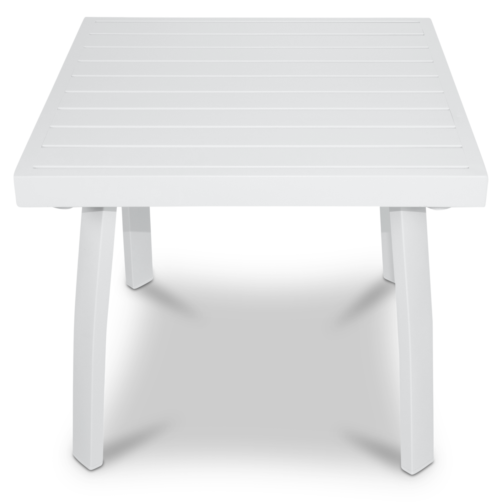 Morocco Side Table in White Aluminium Frame - The Furniture Shack