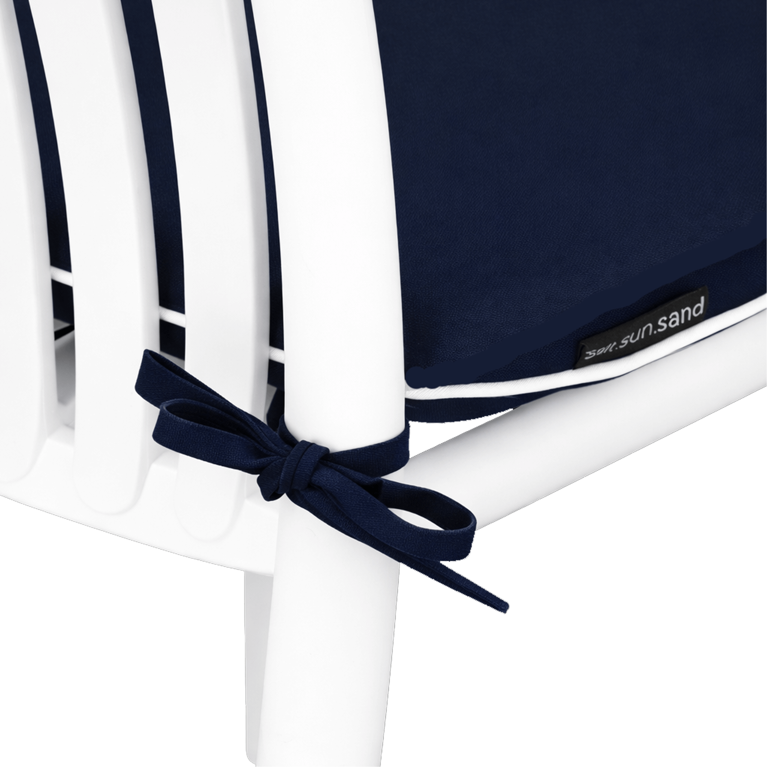 Tahiti Navy Rounded Outdoor Chair Pad - 40x42x5cm
