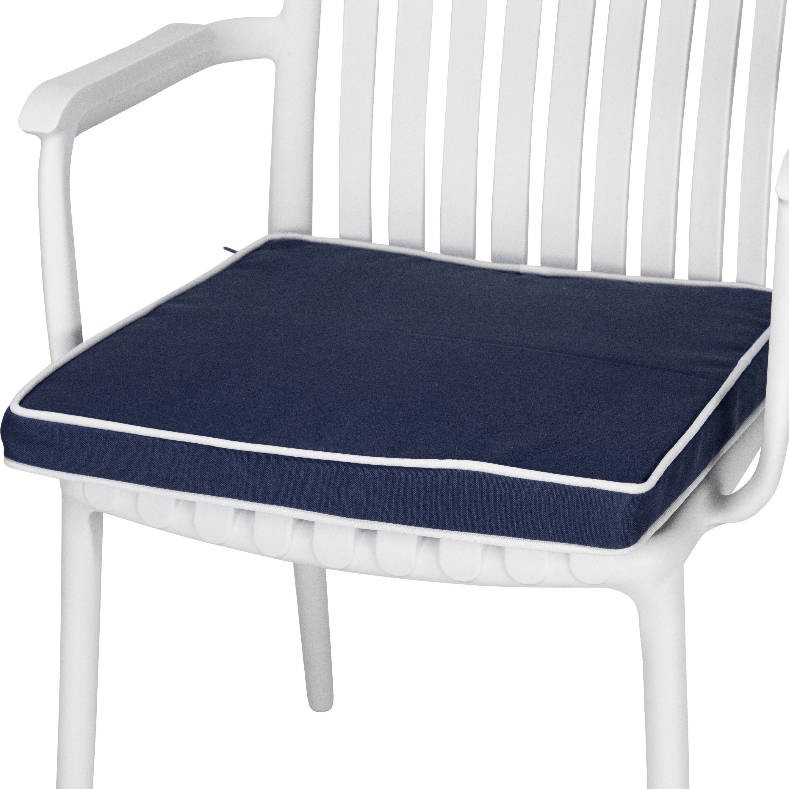 Tahiti Navy Square Outdoor Chair Pad - 43x43x4cm