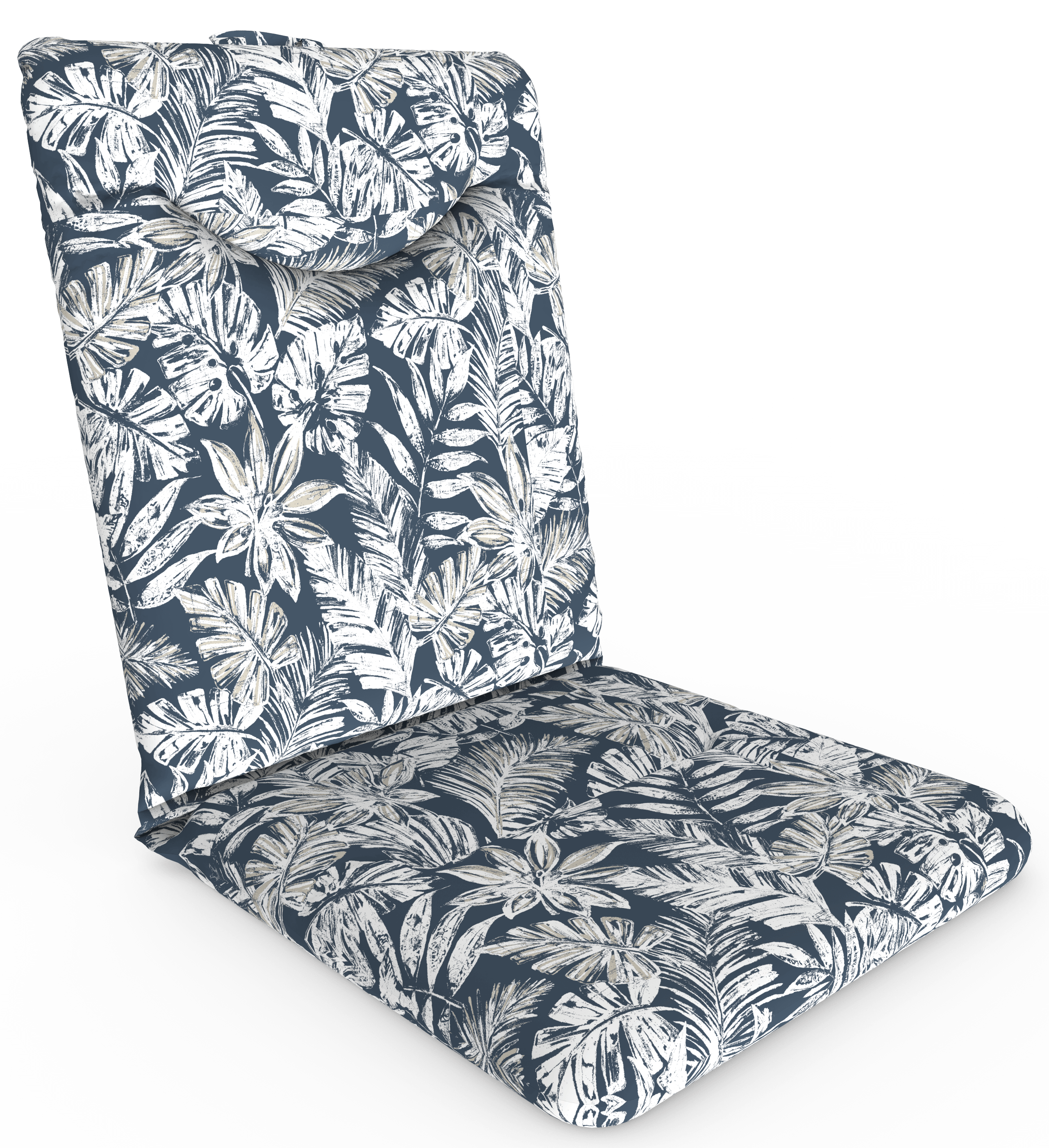 Tahiti Navy Escape High Back Outdoor Chair Cushion 108x50x8cm The