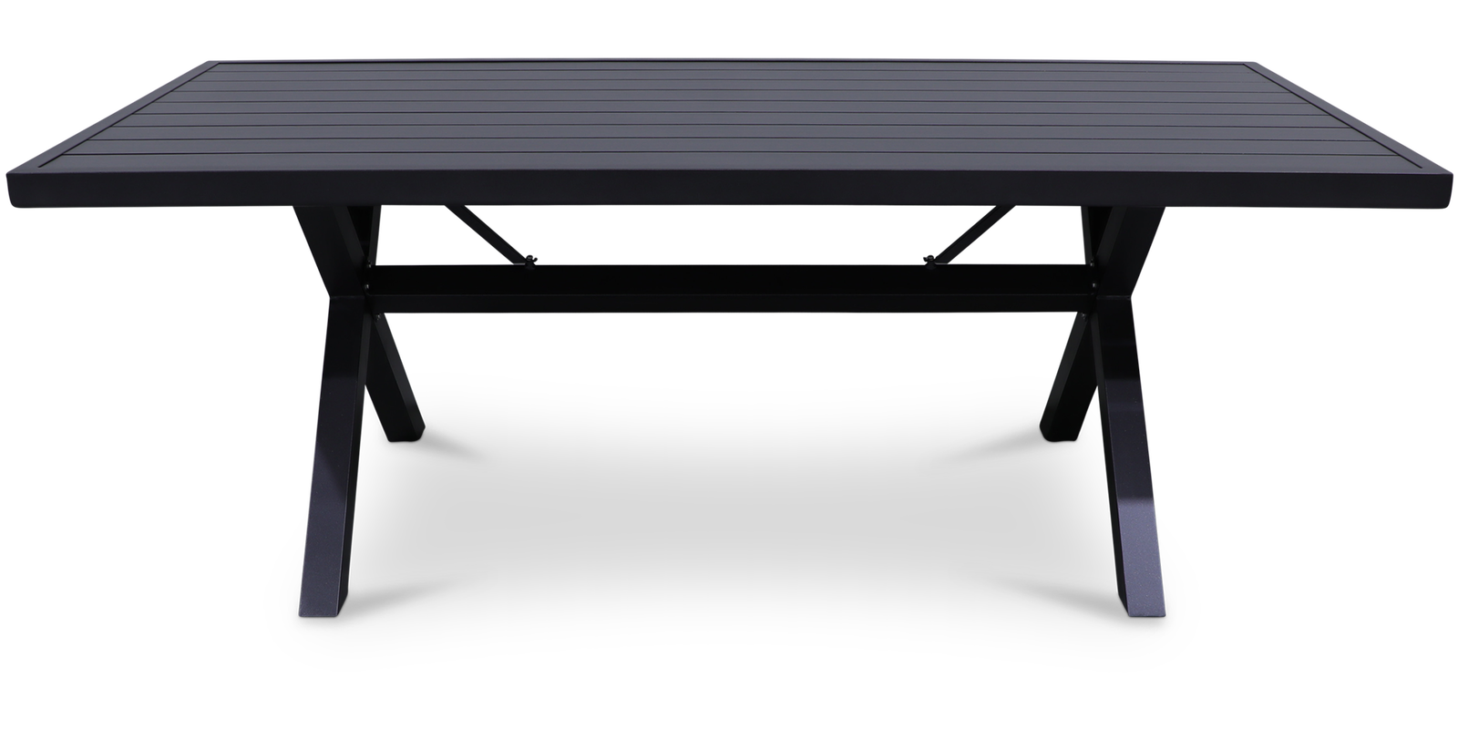 Noosa Aluminium Dining Table in Gunmetal - The Furniture Shack