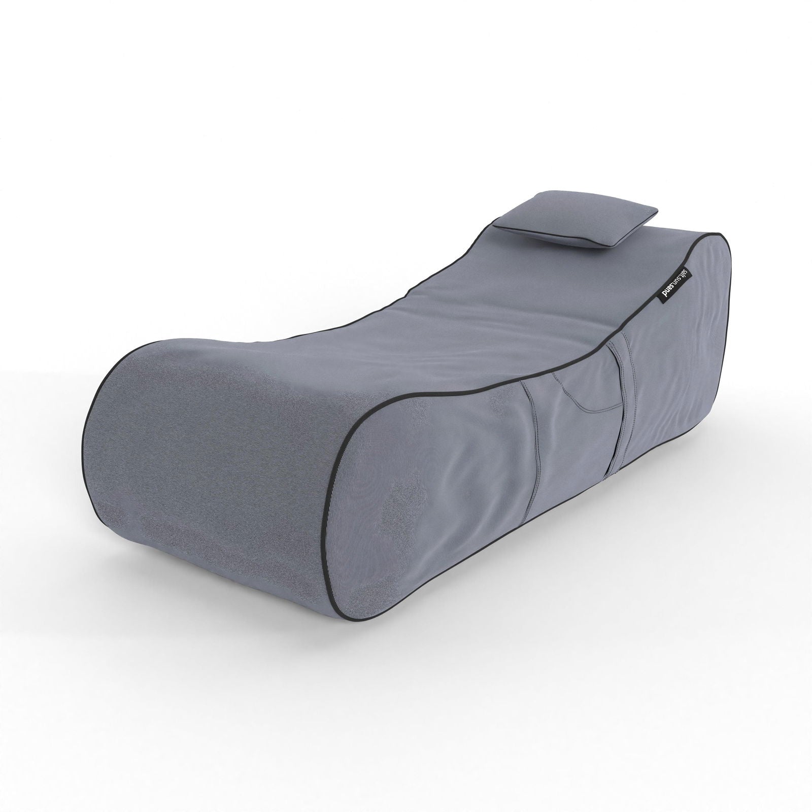 Noosa Indoor/Outdoor Bean Bag in Black Check - The Furniture Shack