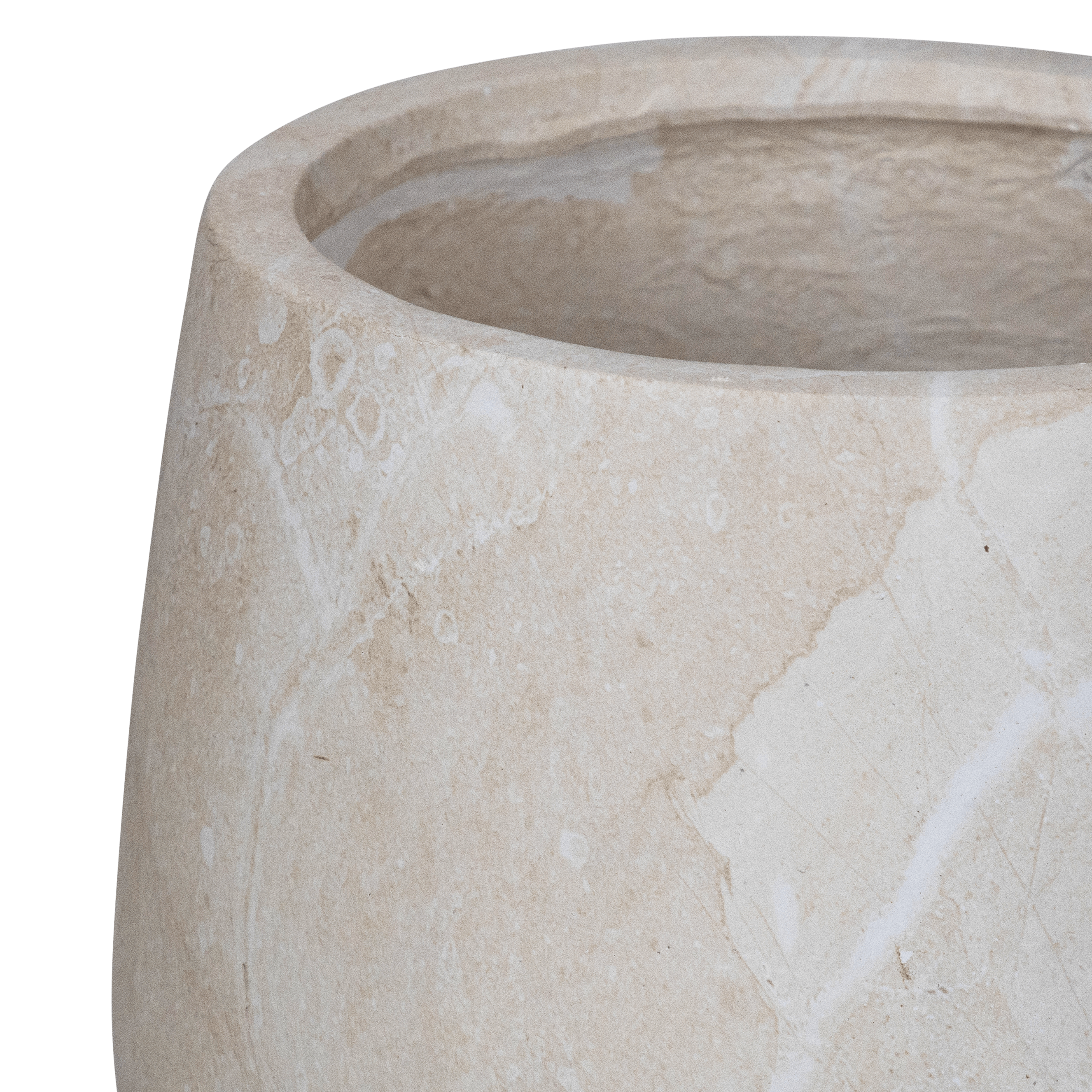 Palermo Large Pot in MGO Travertine Finish