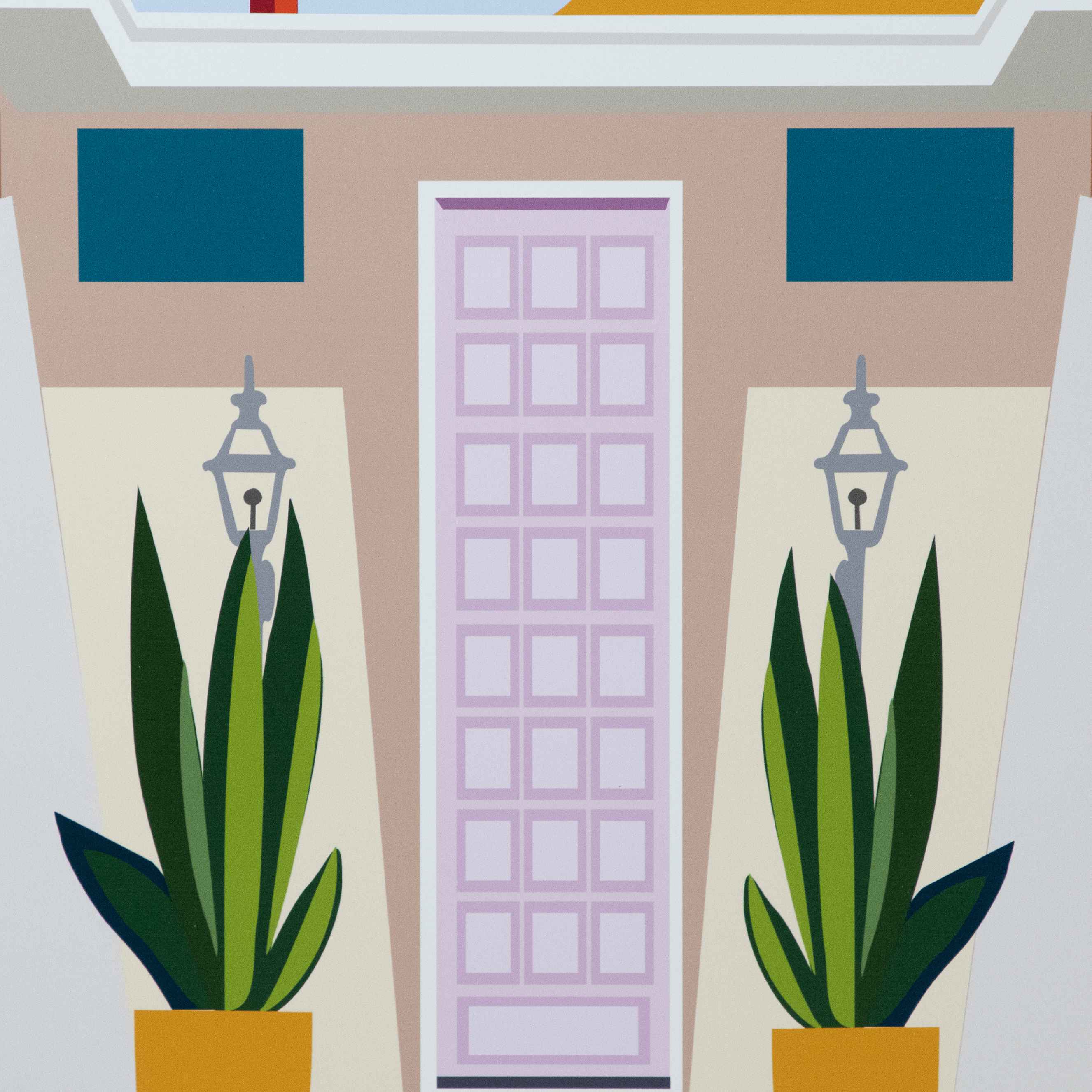 *IN STORE PICK UP ONLY* Palm Springs - 60 x 100cm Outdoor UV Wall Art with Beech Aluminium Frame