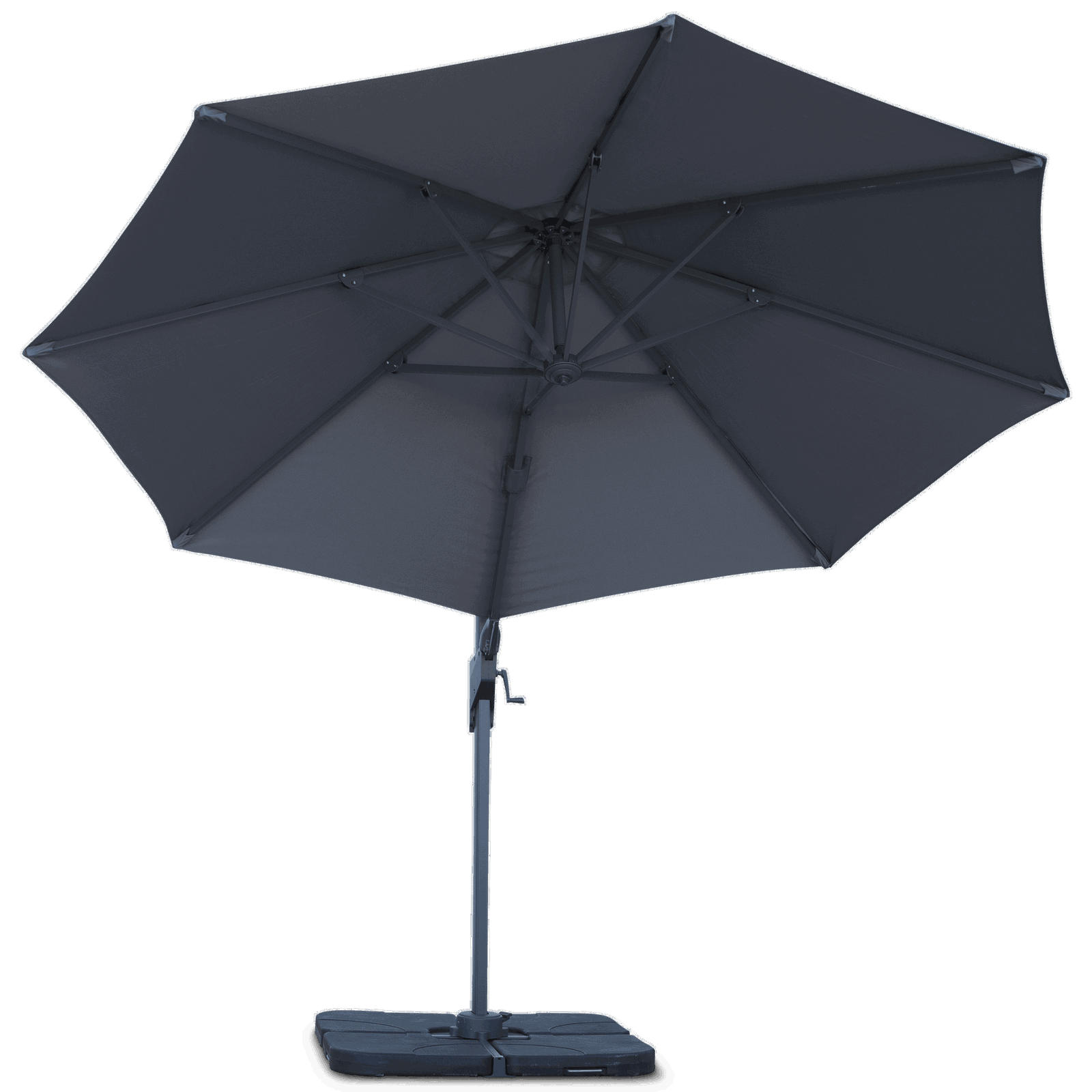 Resort 3m Octagonal Premium Outdoor Umbrella in Charcoal Olefin Fabric and Aluminium Frame - The Furniture Shack