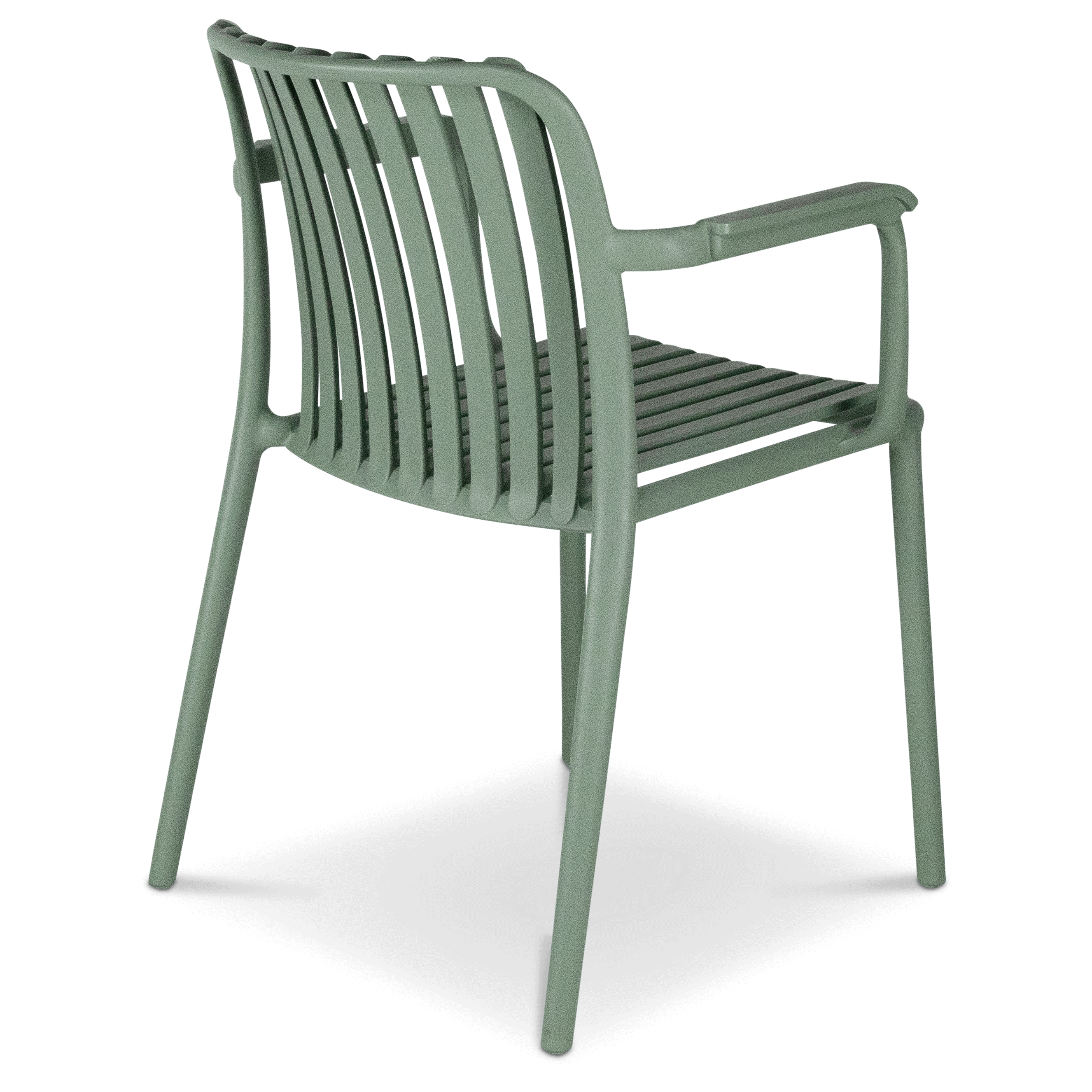Salerno UV Polypropylene Premium Dining Chair with Arm in Sage