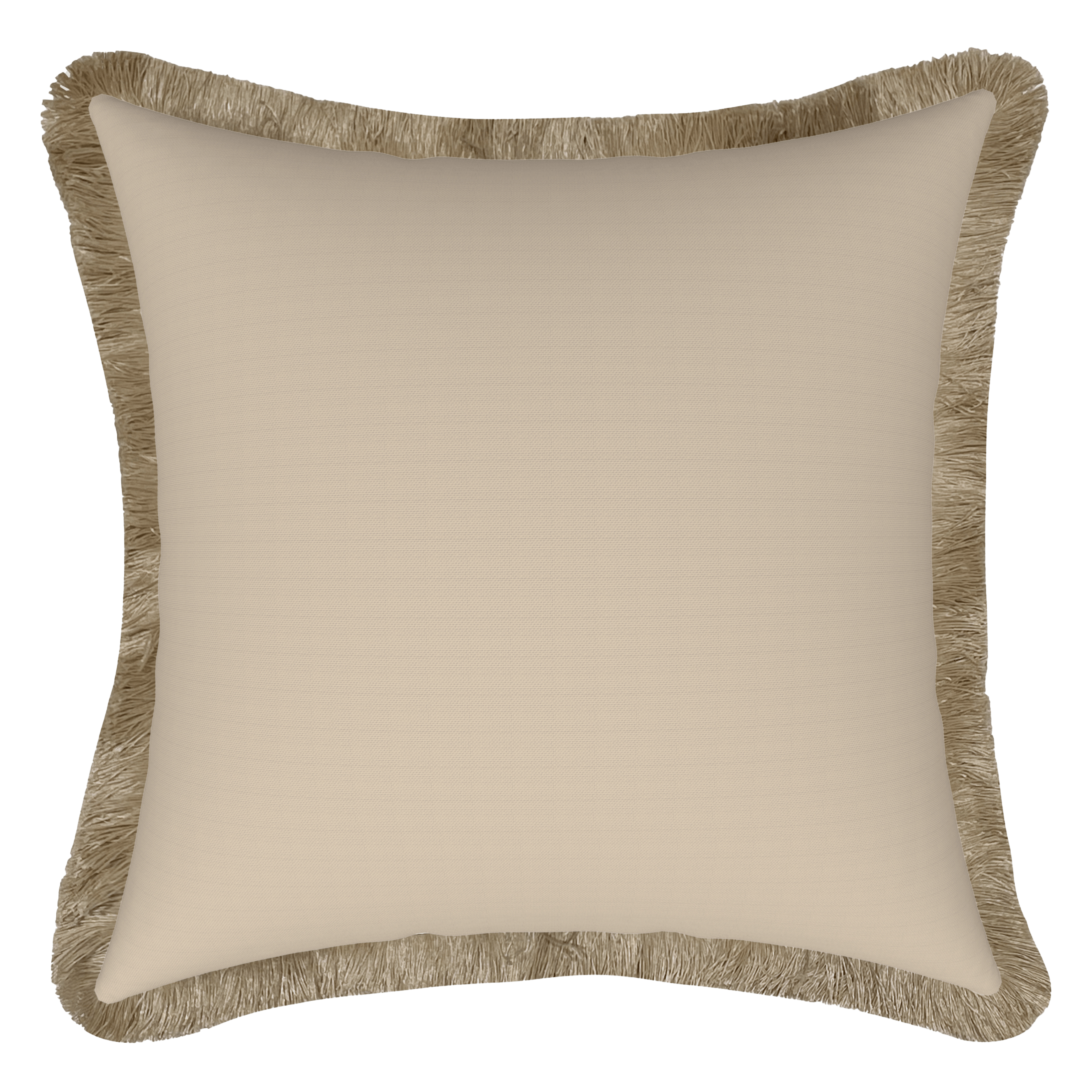 Tahiti Sandstone - 50x50cm Fringed Outdoor Cushion
