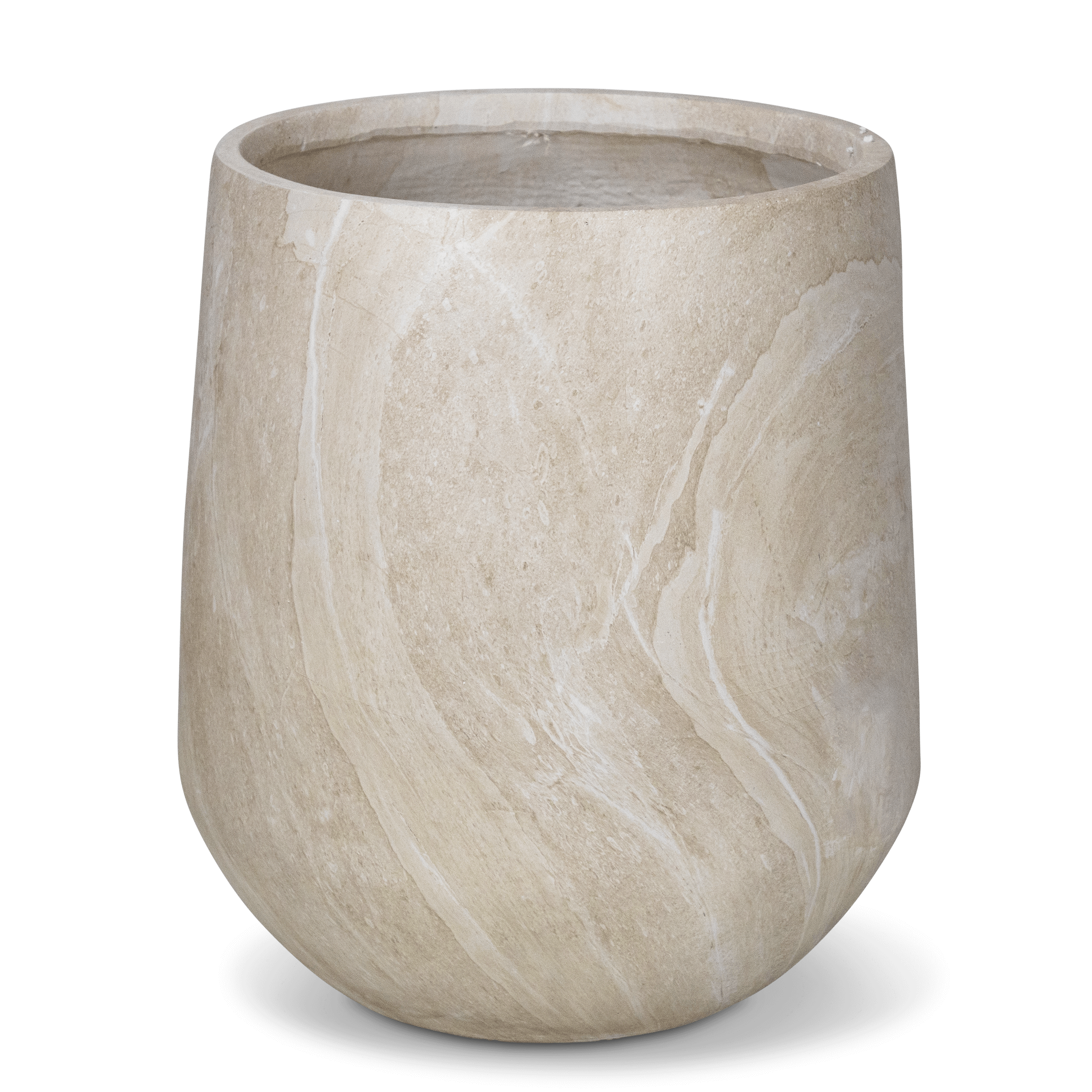 Torino Set of 3 Pots in MGO Travertine Finish