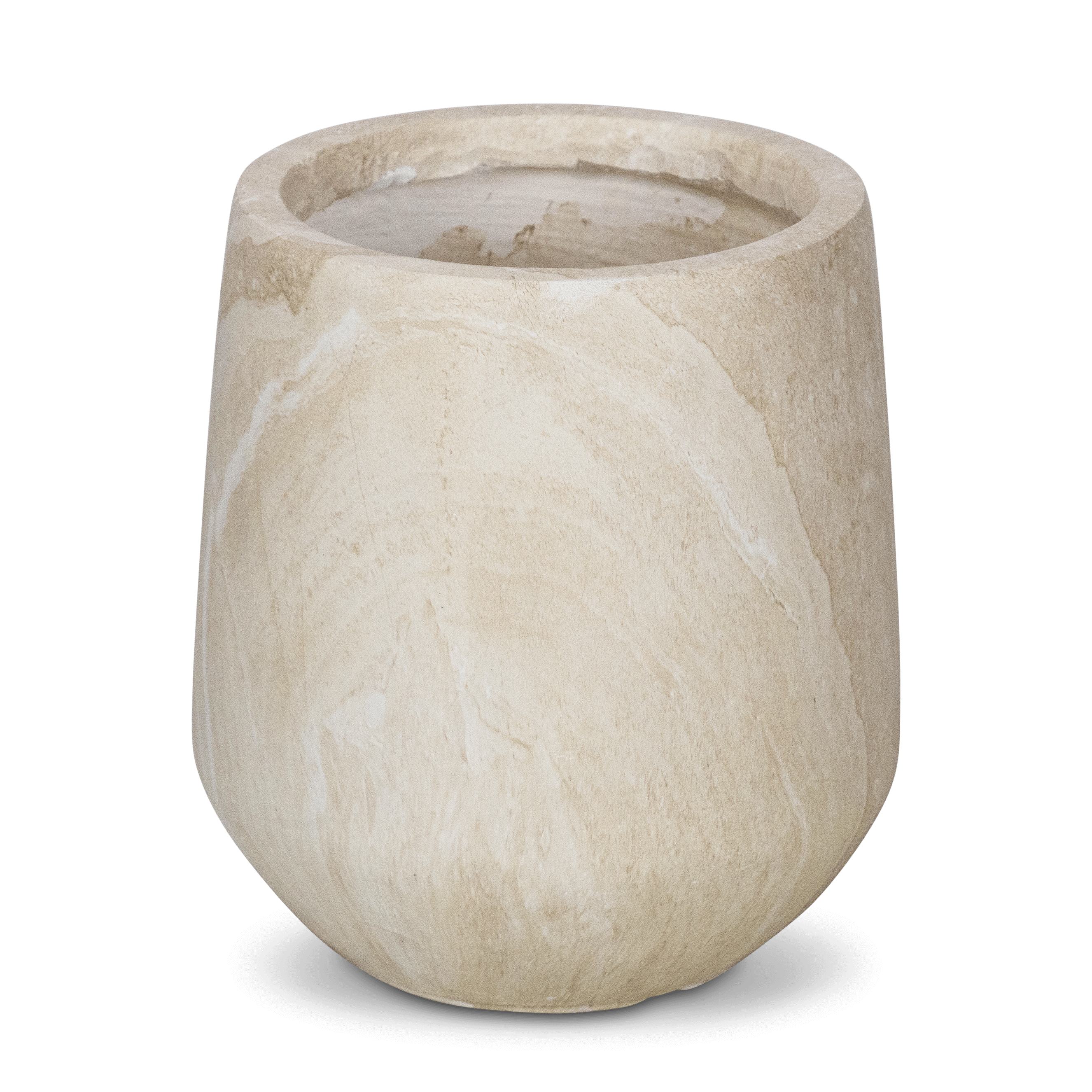 Torino Set of 3 Pots in MGO Travertine Finish