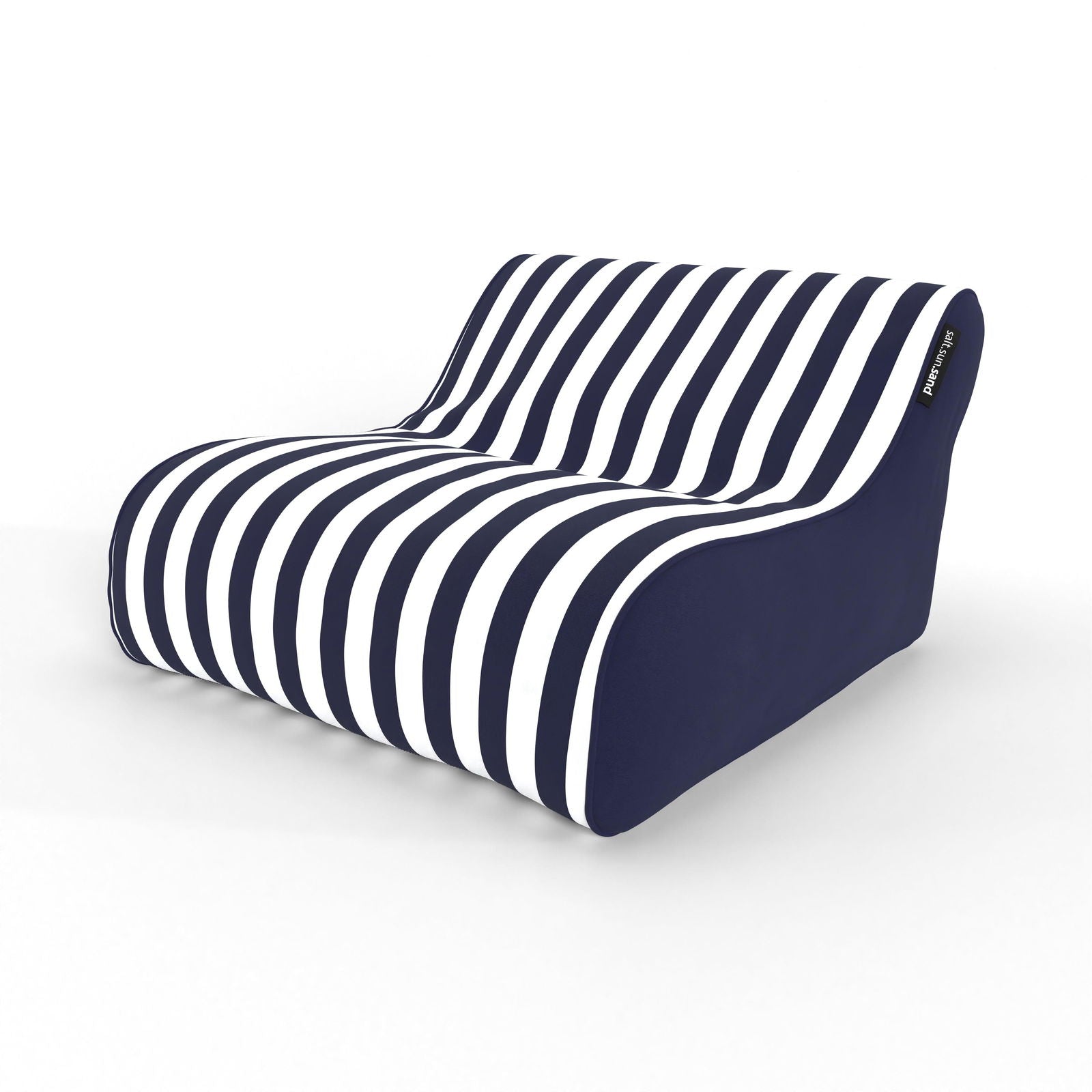 Torquay Indoor/Outdoor Bean Bag in Navy Stripe - The Furniture Shack