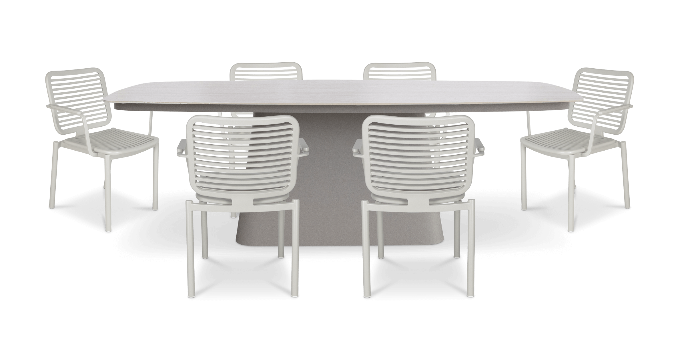 Trieste 7pc Dining Set with Aluminium Chairs
