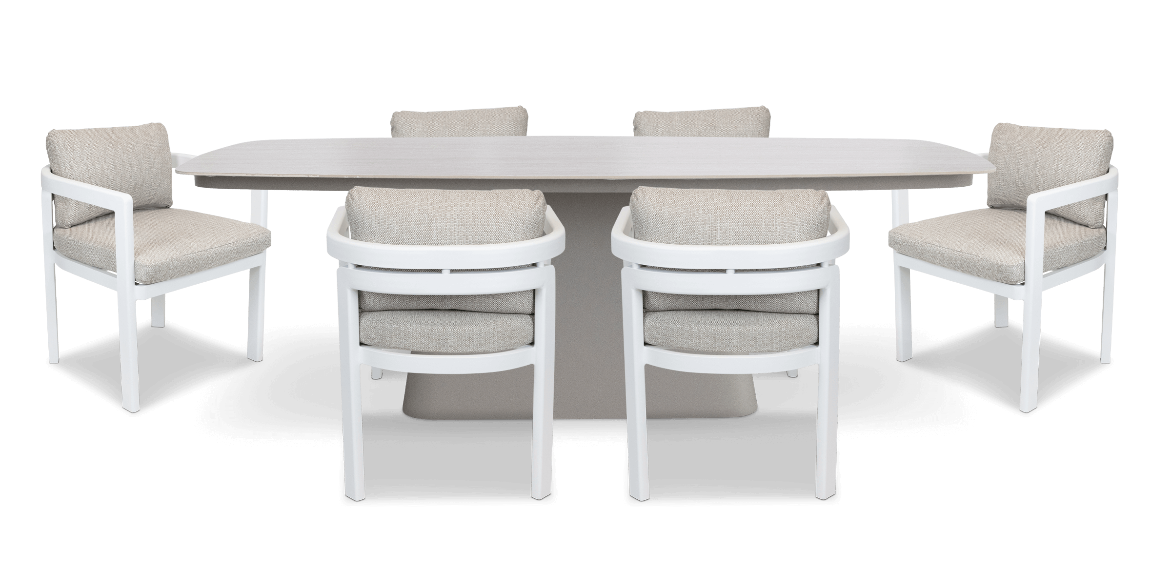 Trieste 7pc Dining Set with Aluminium Chairs