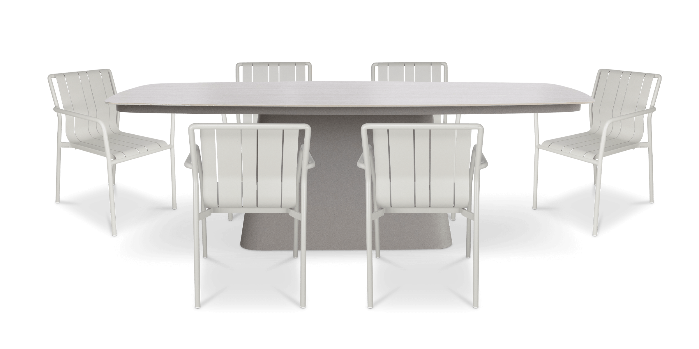 Trieste 7pc Dining Set with Aluminium Chairs