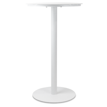 Cafe Collection Round 3pc Bar Suite in White Aluminium