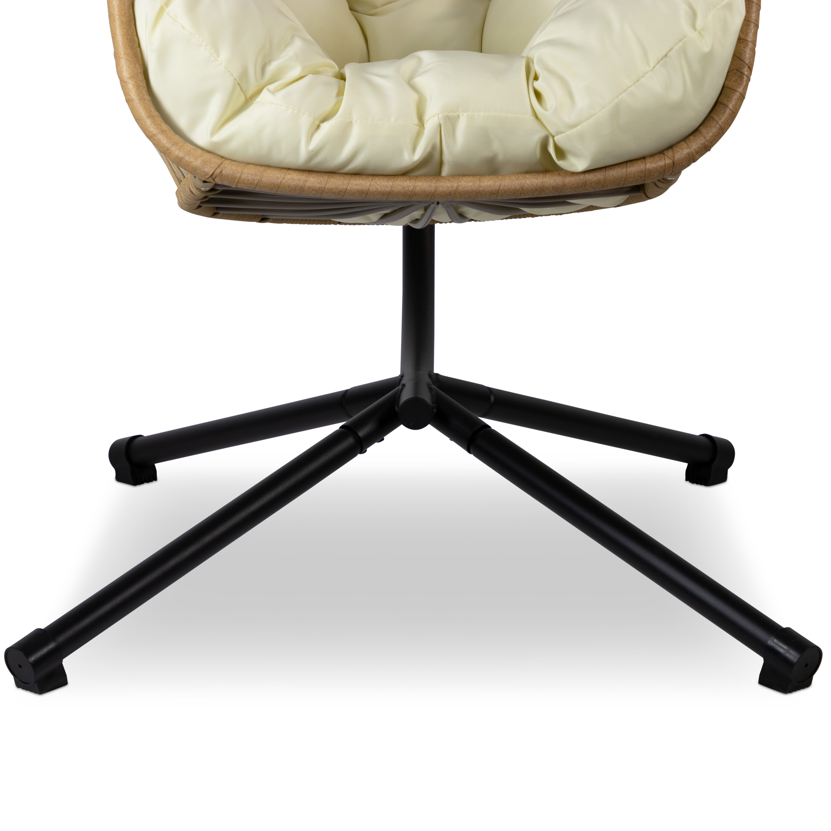 Zen Hanging Pod in Jute Rattan and Linen SpunPoly Cushion