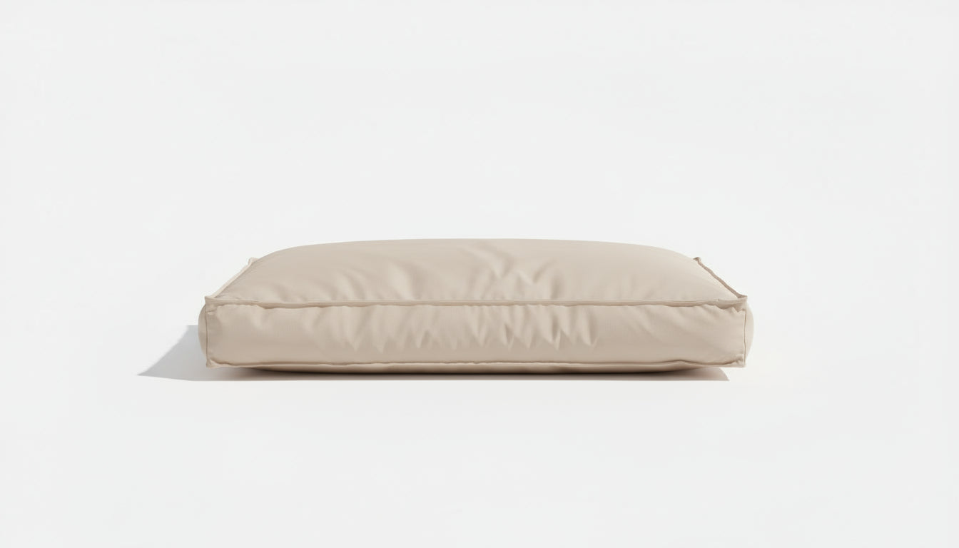 Pawesome Indoor/Outdoor Premium Rectangle Dog Bed in Tweed Beige