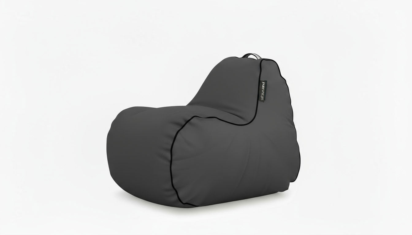 Byron Bay Indoor/Outdoor Bean Bag in Black Check