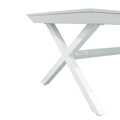 Caribbean Outdoor Extension Table in White Aluminium