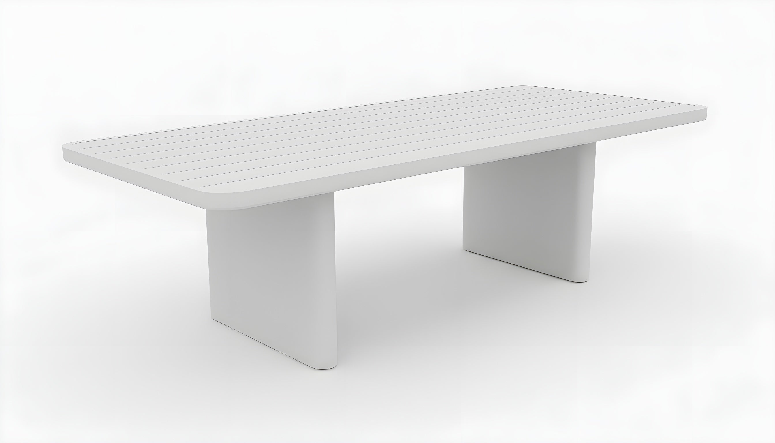 END OF LINE - FLOOR DISPLAYS ONLY - Escape Dining Table in White Aluminium