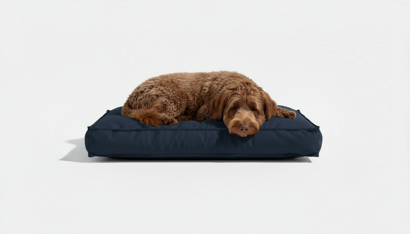 Pawesome Indoor/Outdoor Premium Rectangle Dog Bed in Navy