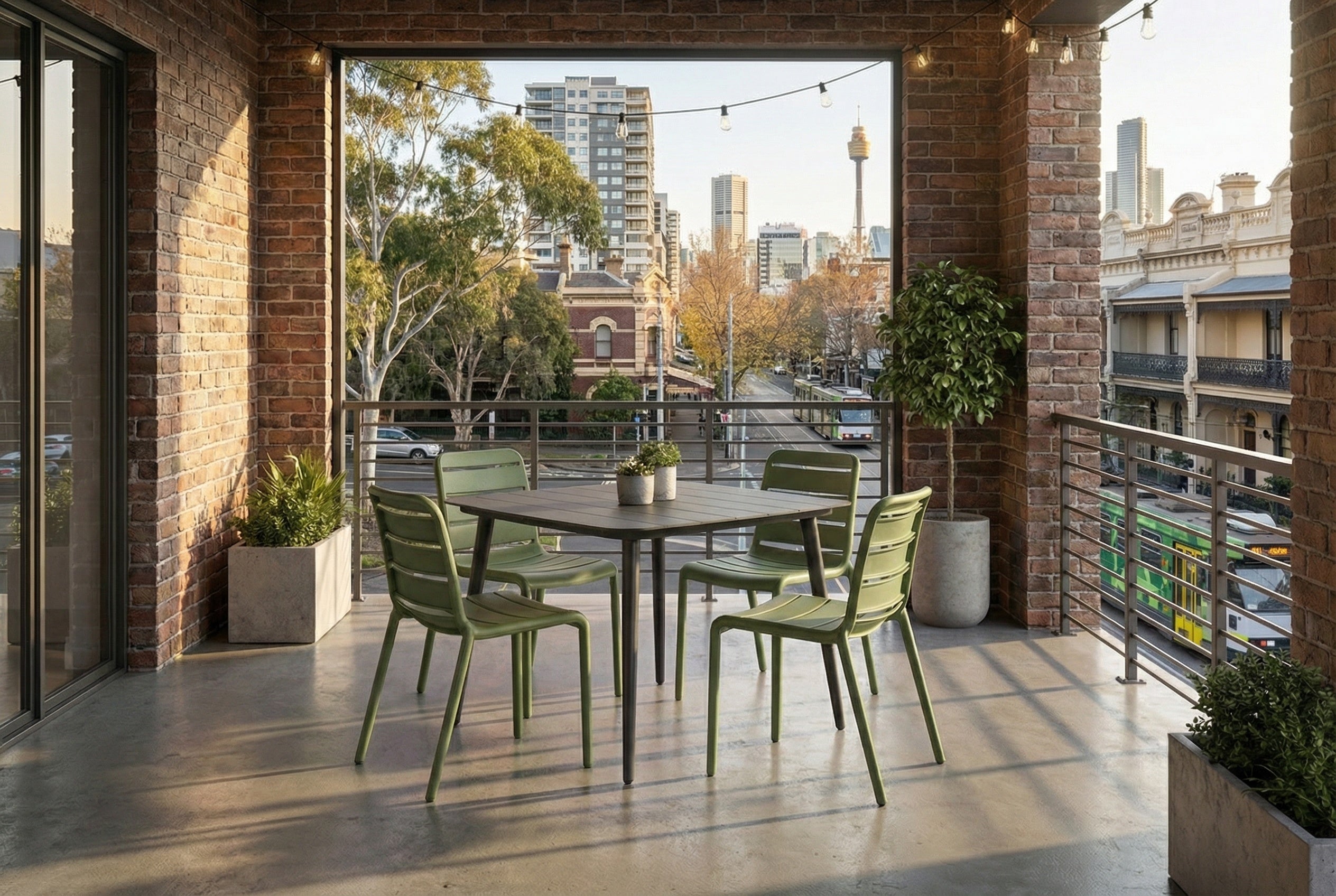 Amalfi Square Table Outdoor Dining Suite in Gunmetal (Choose Chairs)