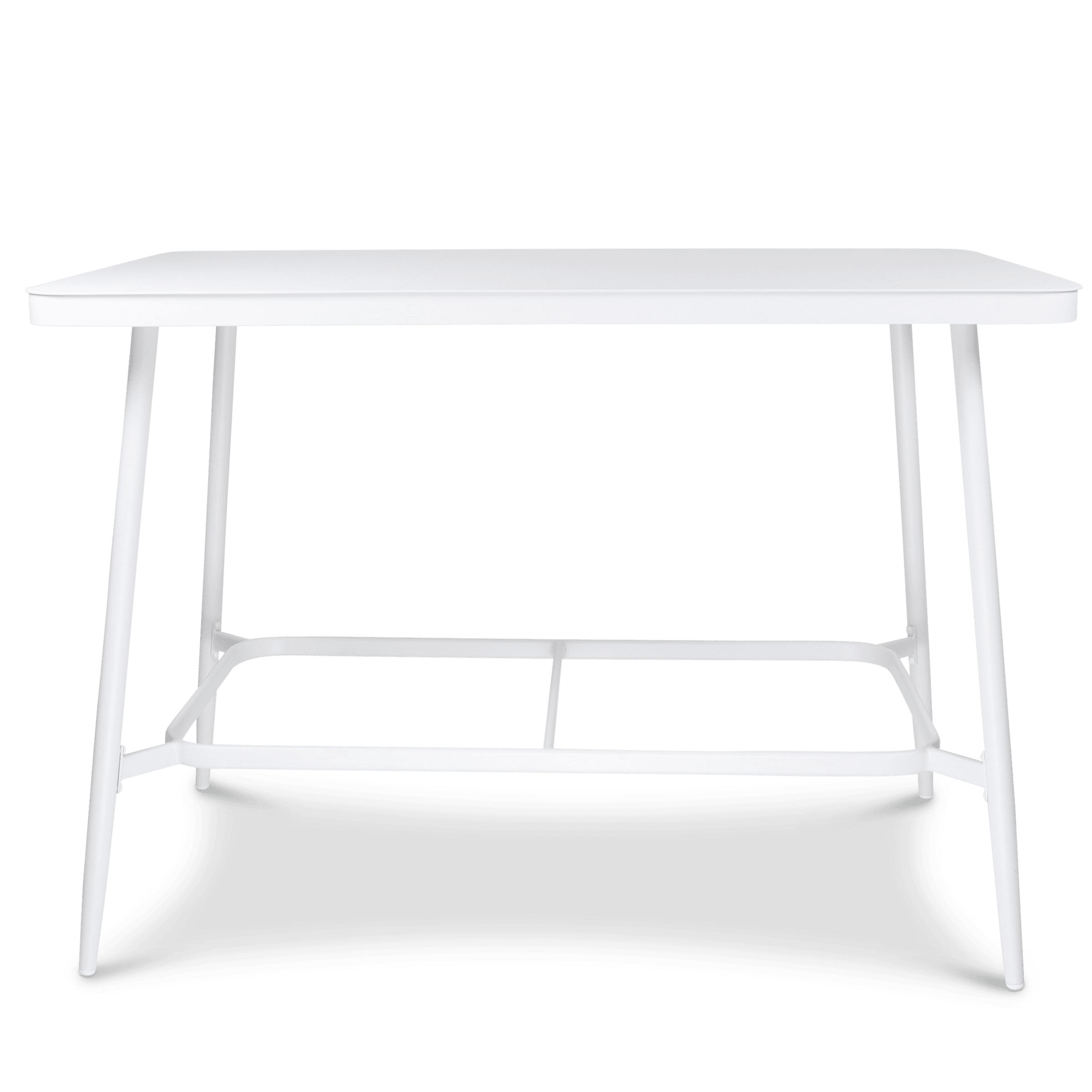 Amalfi Rectangle 7pc Bar Suite in Arctic White Aluminium - The Furniture Shack