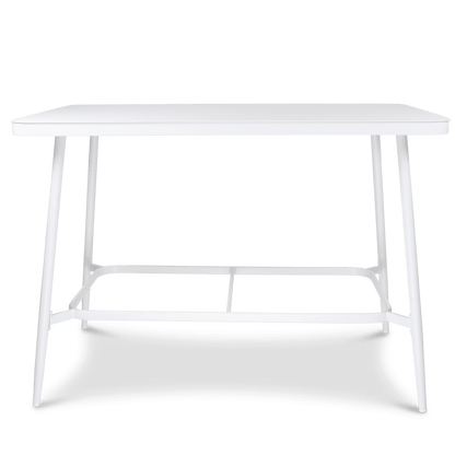 Amalfi Rectangle 5pc Bar Suite in Arctic White Aluminium - The Furniture Shack