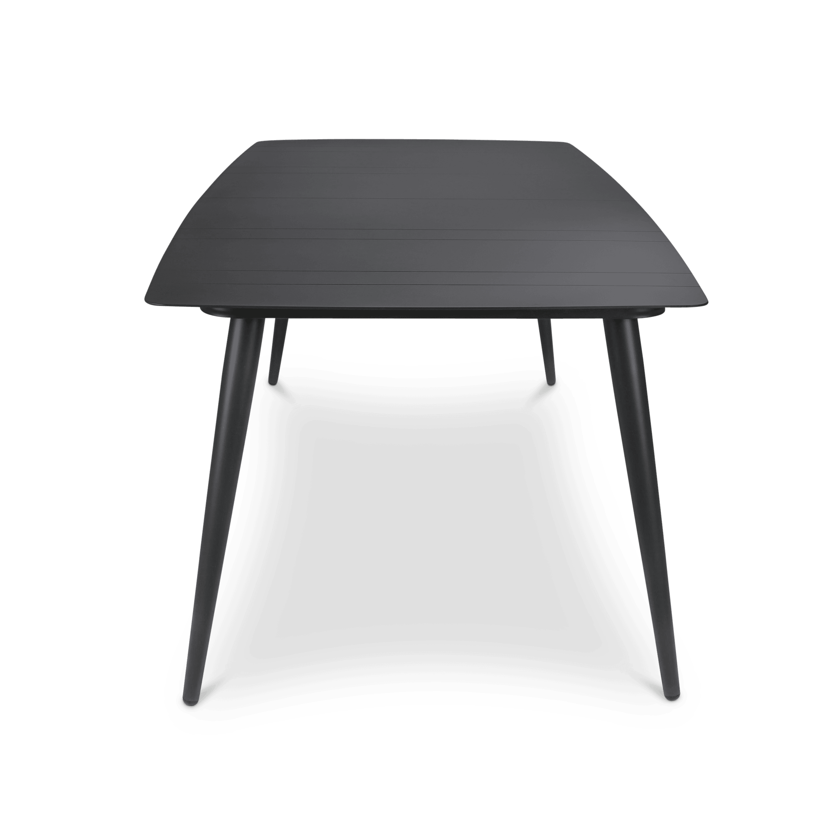 Amalfi Rectangle Dining Table (200x100cm) in Gunmetal Aluminium - The Furniture Shack