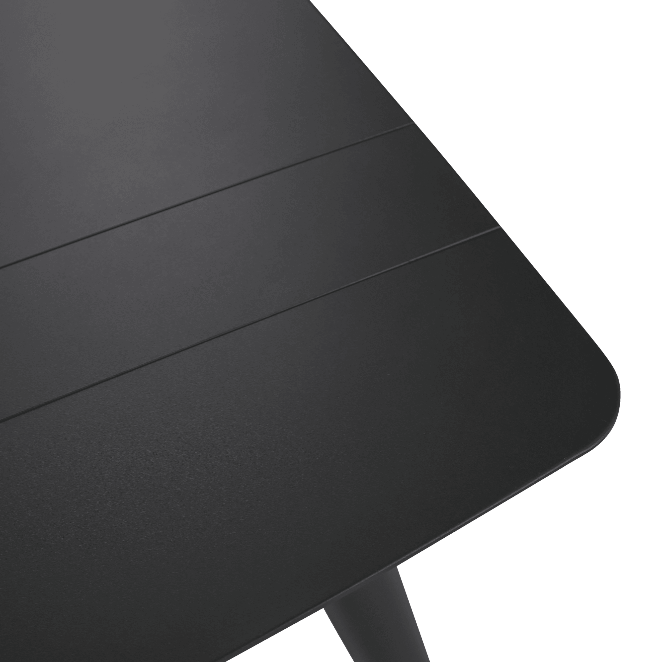 Amalfi Rectangle Dining Table (200x100cm) in Gunmetal Aluminium - The Furniture Shack